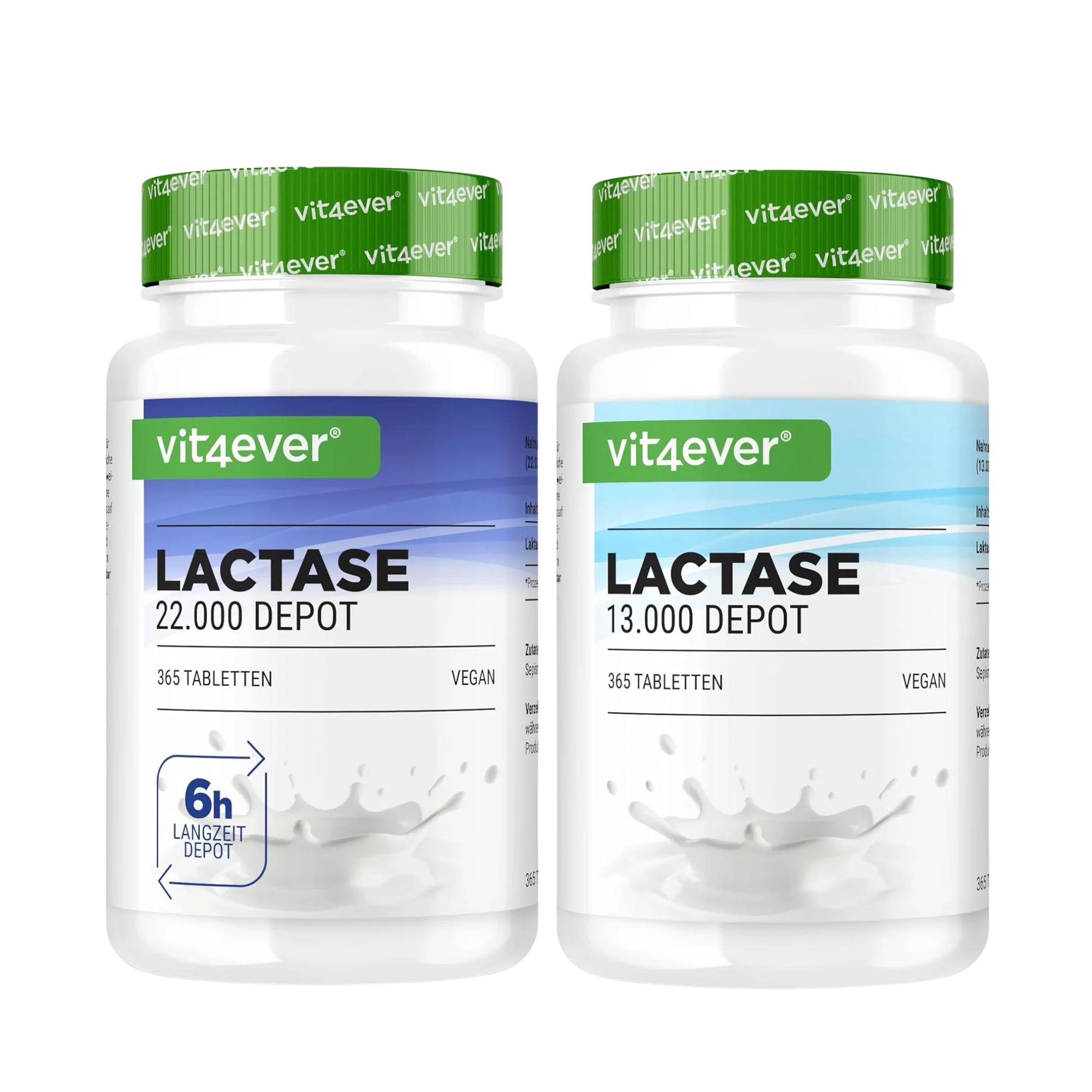 Lactase Supplementen 13.000 en 22.000 FCC (Slow-release) | 120 of 365 tabletten | Vit4ever