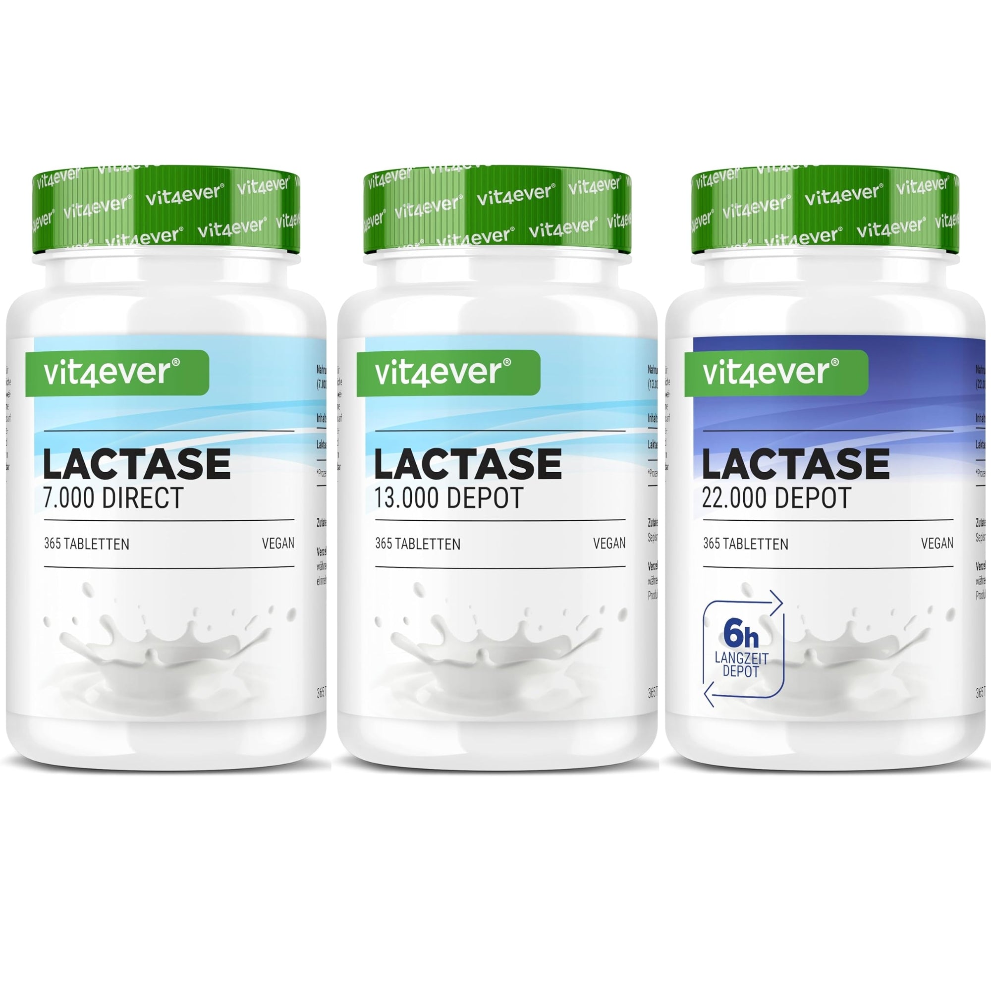 Lactase Supplementen 13.000 en 22.000 FCC (Slow-release) | 120 of 365 tabletten | Vit4ever