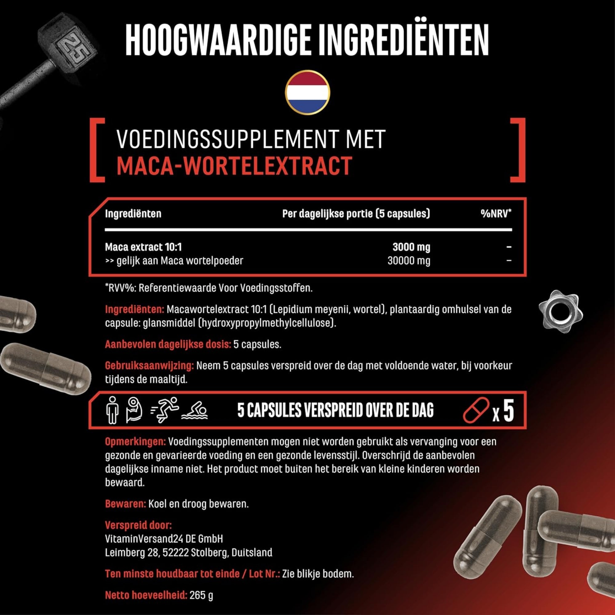 Maca Extreme (Maca Extract 10:1 600mg) | 365 capsules | German Elite Nutrition