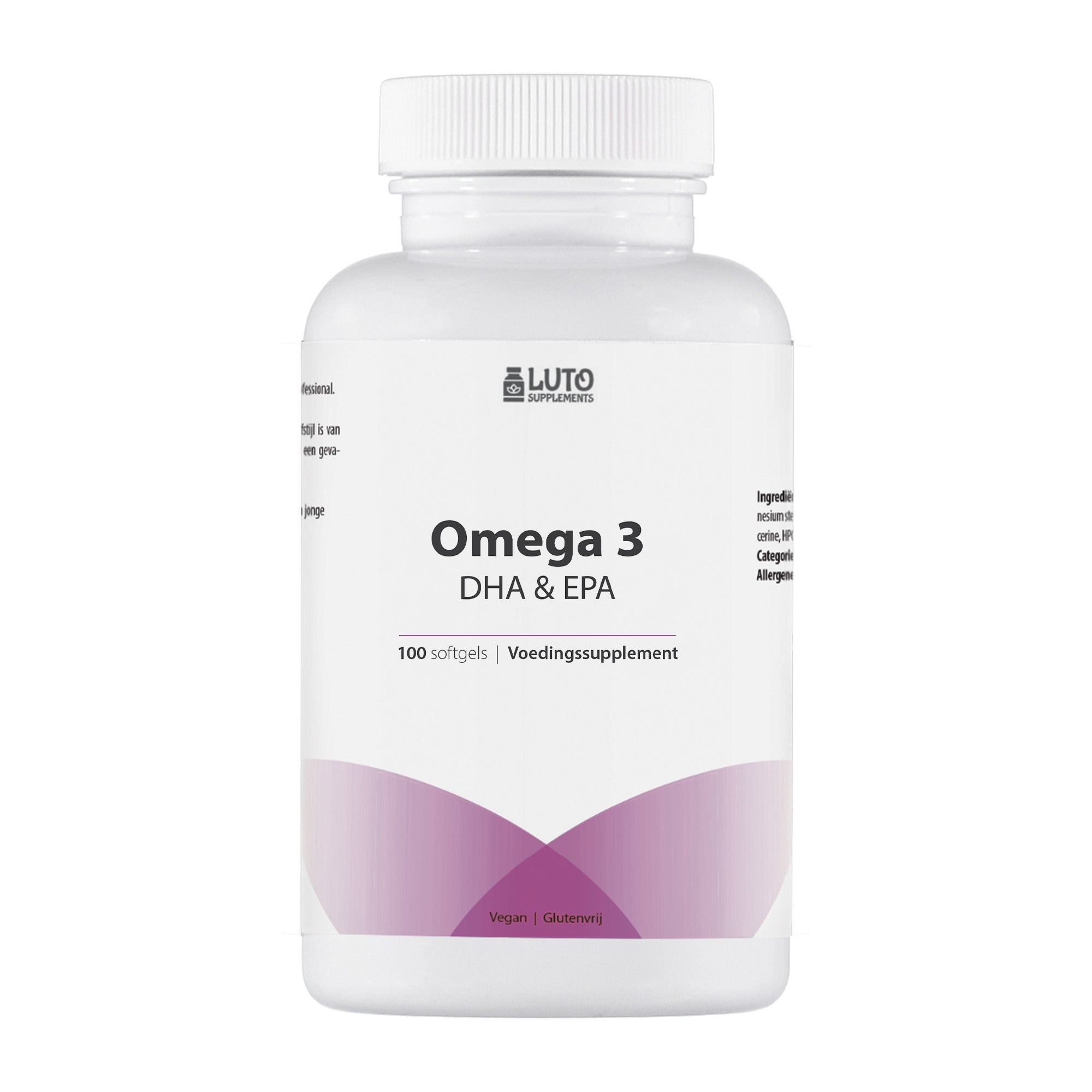 Omega 3 | DHA & EPA | Ethylester vorm | 515 mg | 100 softgels (3 maanden voorraad) | Met vitamine E | LUTO Supplements