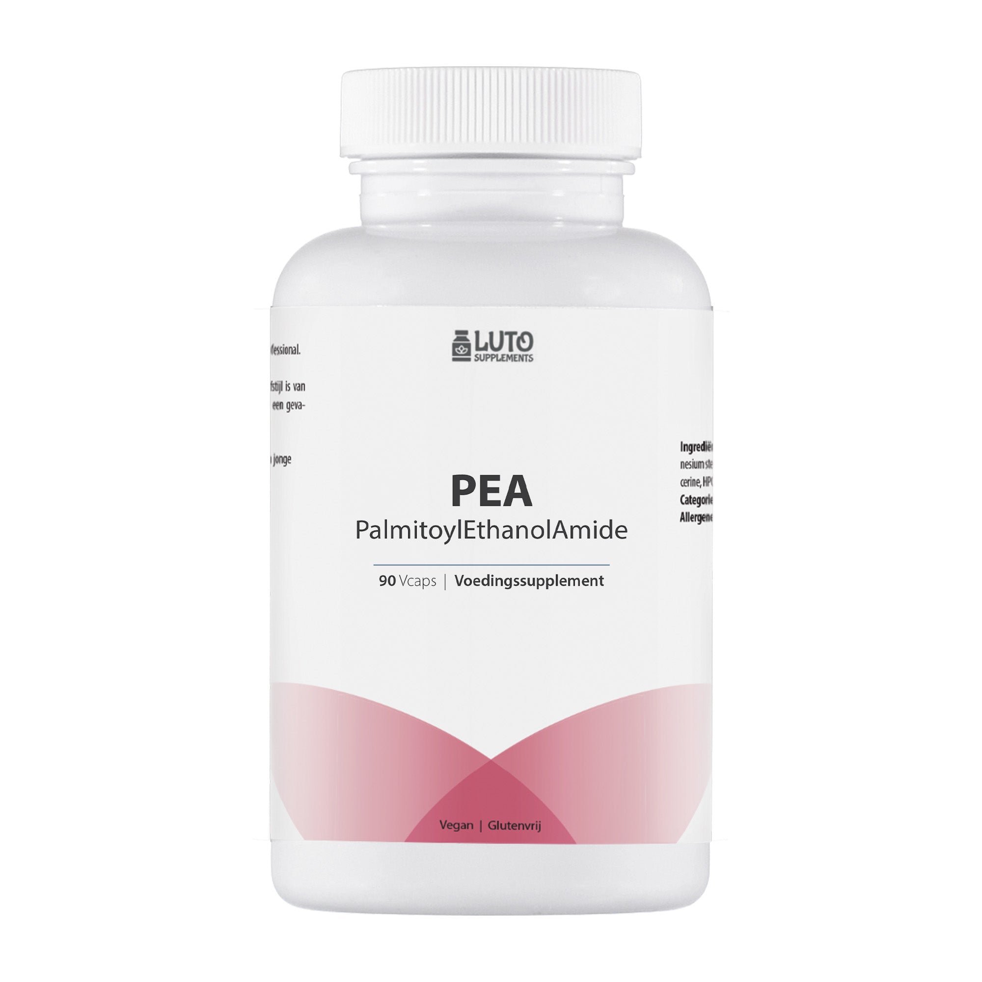 Zuivere PEA - Palmitoylethanolamide - 1200mg - 90 Vegetarische capsules - Hoge kwaliteit - LUTO Supplements