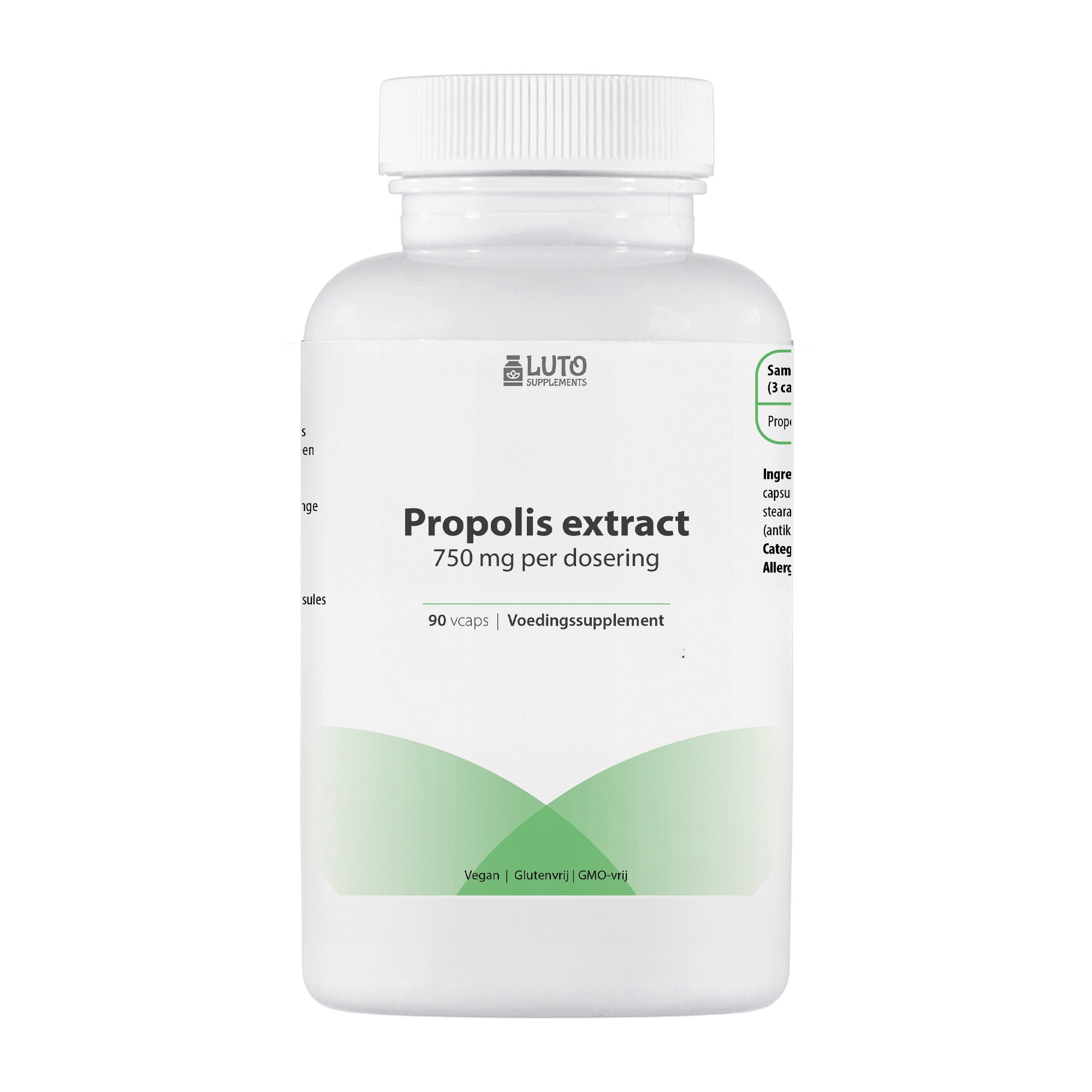 Propolis Extract | 750 mg per dosering | 90 Vcaps | Vrije ademhaling door de neus bij pollen* | Luto Supplements