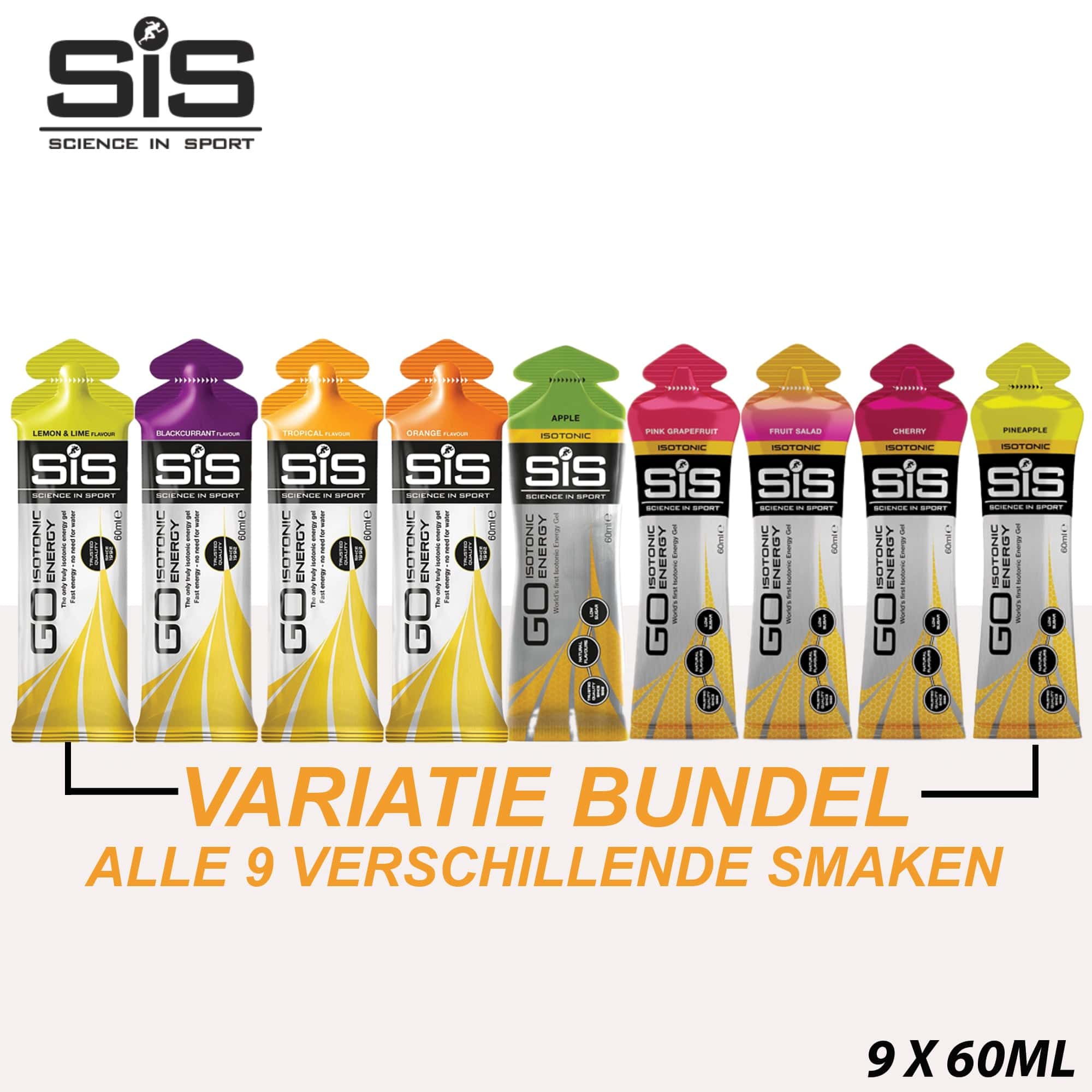 Science in Sport | SiS Go Isotonic Energiegel 9-pack Mixed | Verbeter jouw prestaties met deze sportgel!
