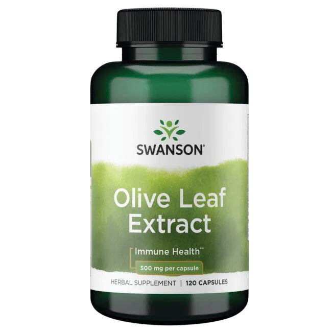 Swanson | Olijfblad extract (Olea europaea) | Gestandaardiseerd op minimaal 20% oleuropeïne | 500mg | 120 Capsules