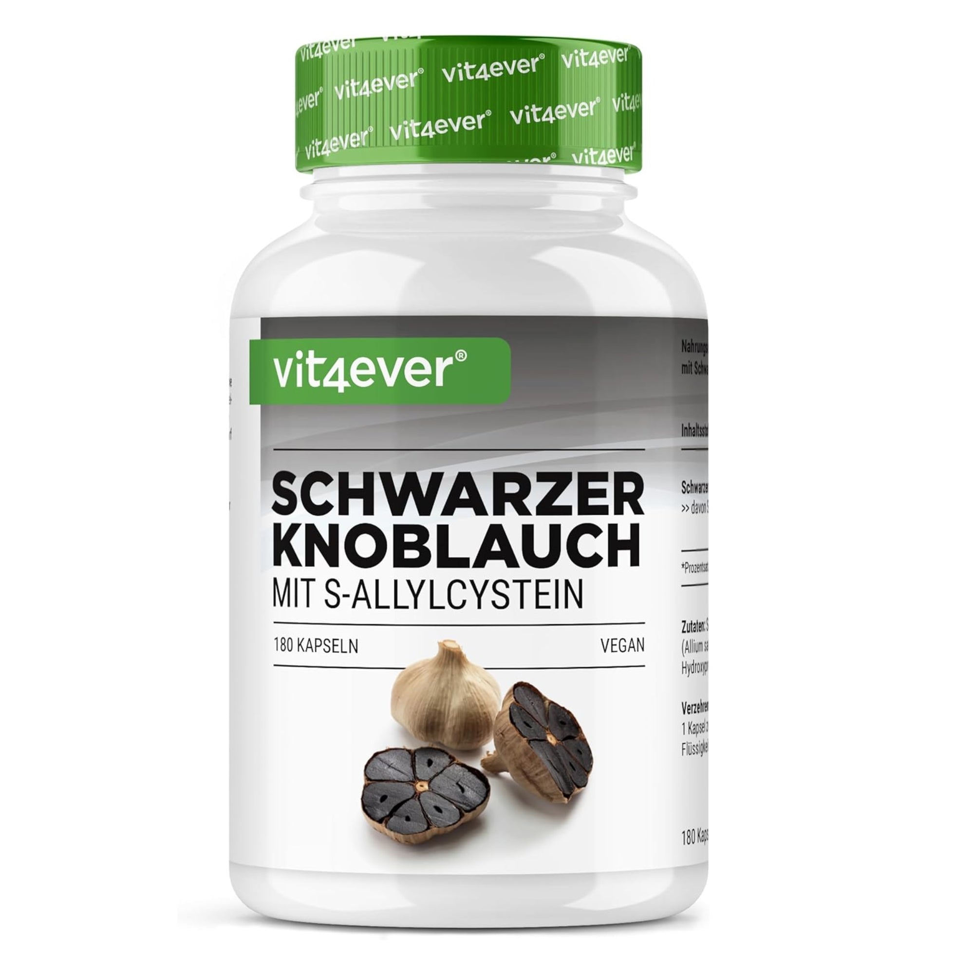 Zwarte knoflook extract met S-allylcyteïne | 180 capsules | Vit4ever
