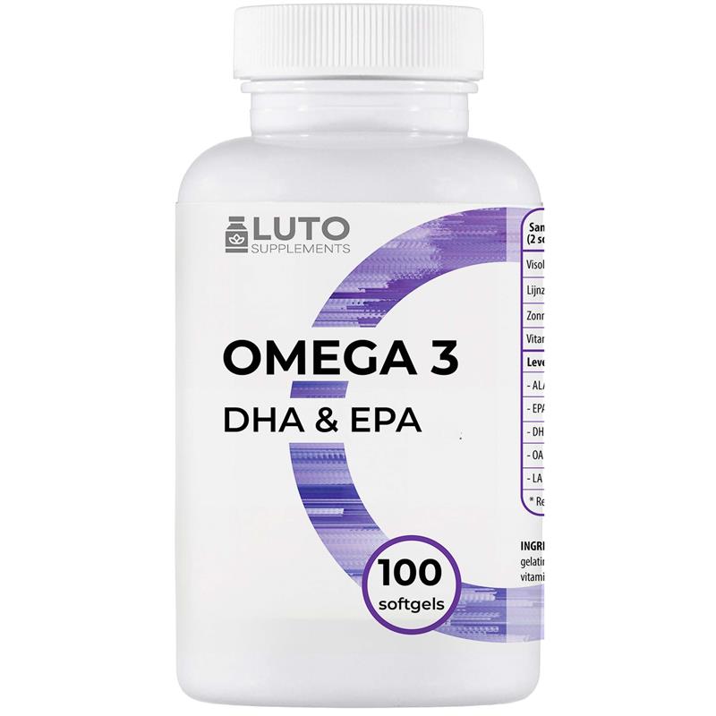 Omega 3 DHA & EPA | 100 Softgels | LUTO Supplements