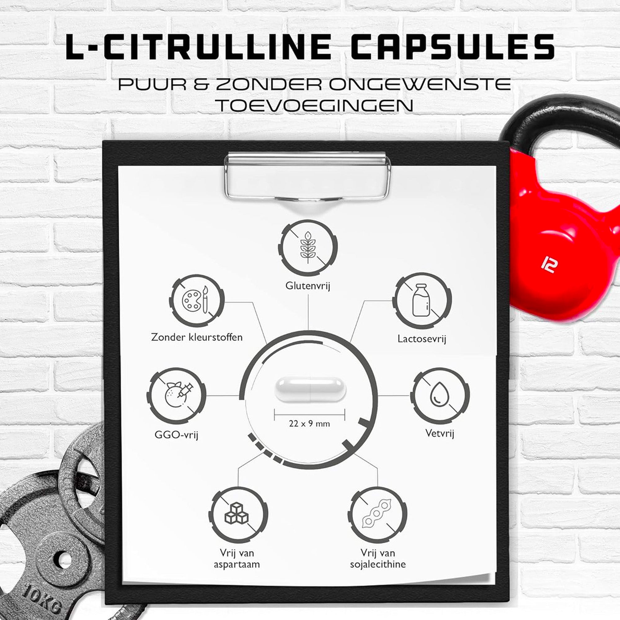 L-Citrulline 360 Capsules | Extra hoge dosering met 1100 mg per capsule | 6600 mg per portie | L-Citrulline DL-Malaat 2:1 uit plantaardige fermentatie | Zonder ongewenste toevoegingen