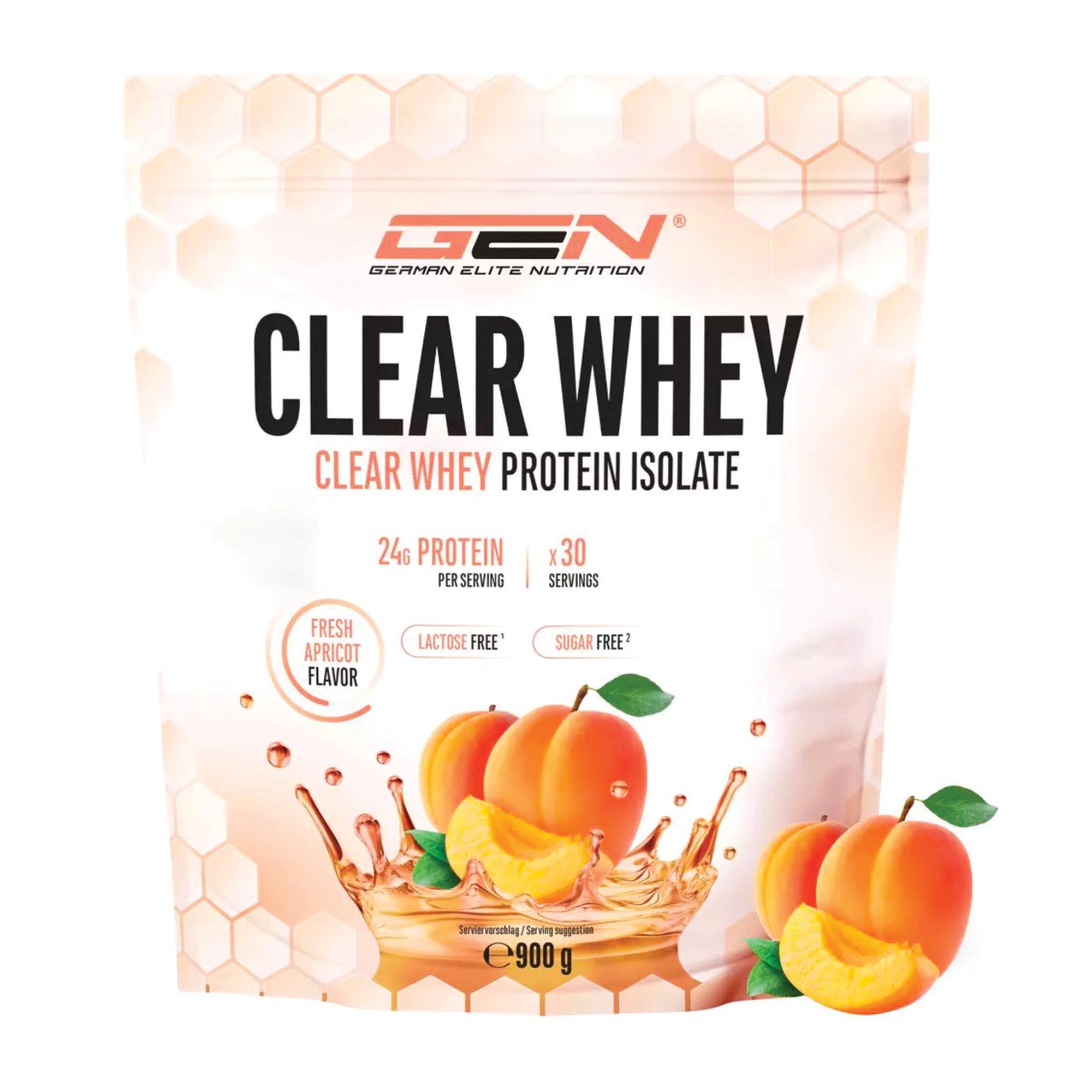 Clear Whey Isolaat - Eiwitshake - Proteïne Ranja - Abrikoos smaak - 30 Servings - 900 g - 24g proteïne per serving - Verfrissend proteïne shake