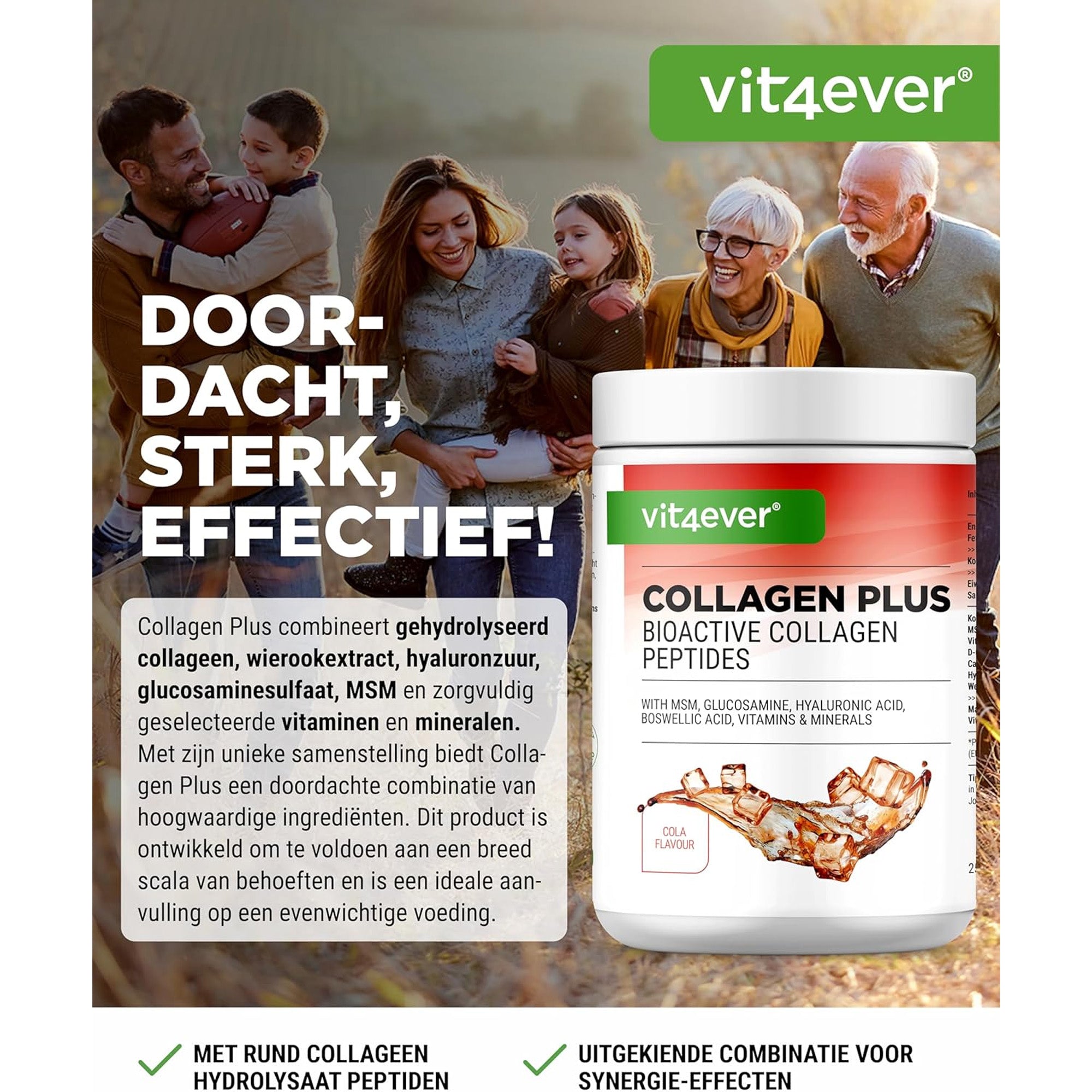 Collageen Plus - 500 g poeder - 3 heerlijke smaken!