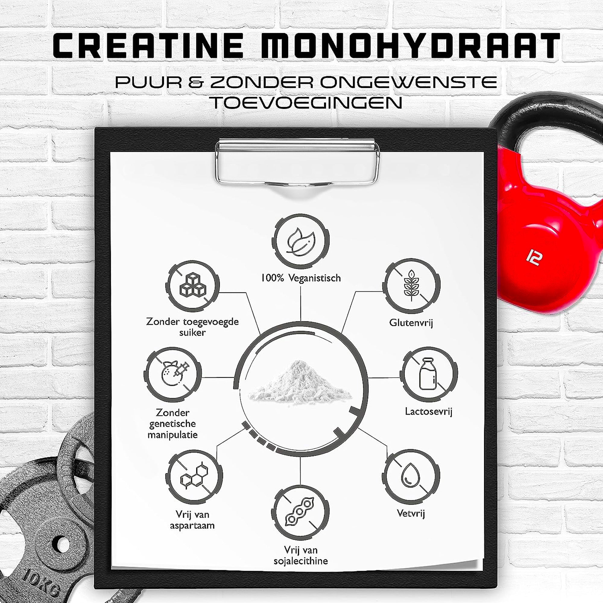 Creatine Poeder | 120 g | Puur Creatine Monohydraat | Optimale oplosbaarheid | Veganistisch | Puur Poeder | German Elite Nutrition