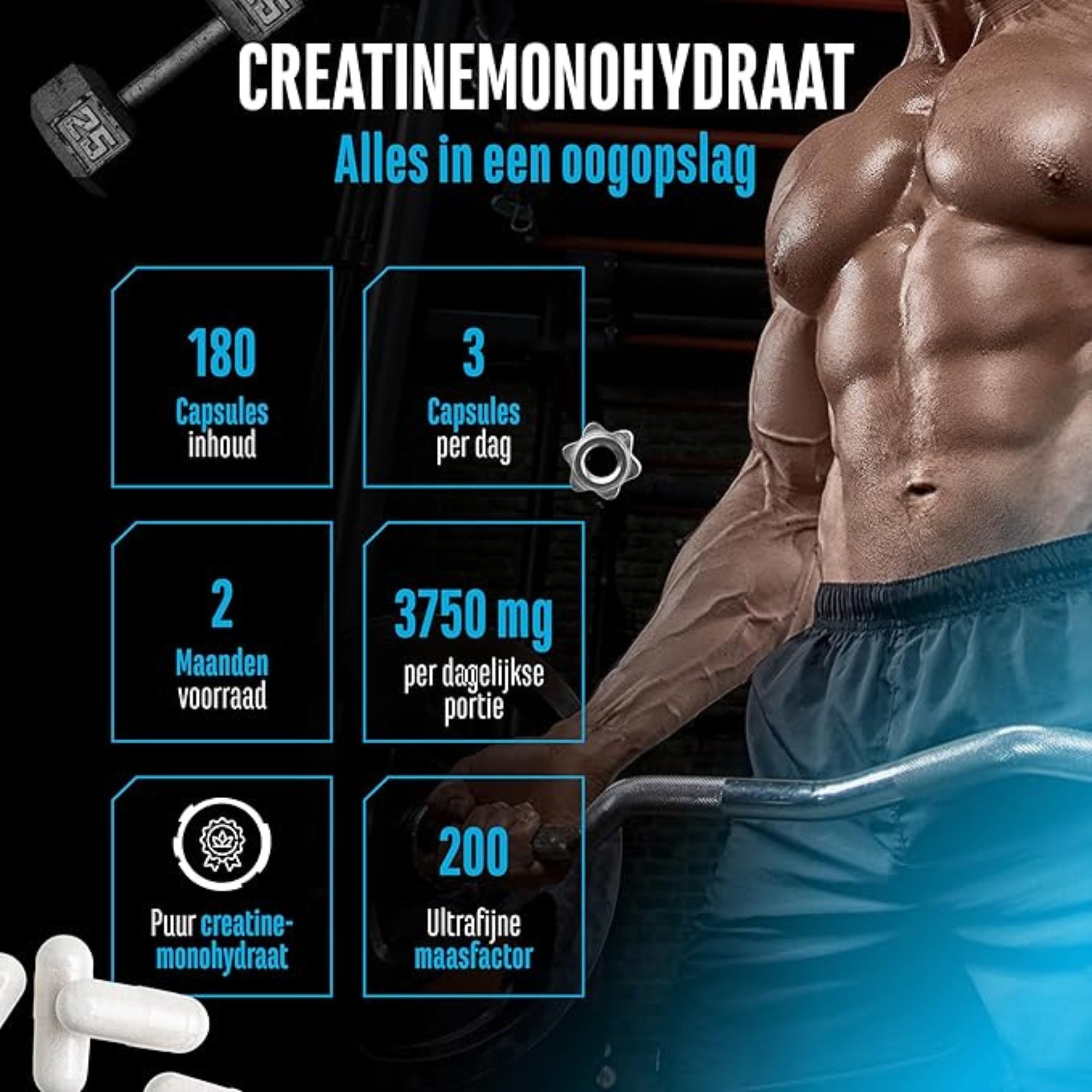 Creatine Ultra Caps | 180 capsules | GEN