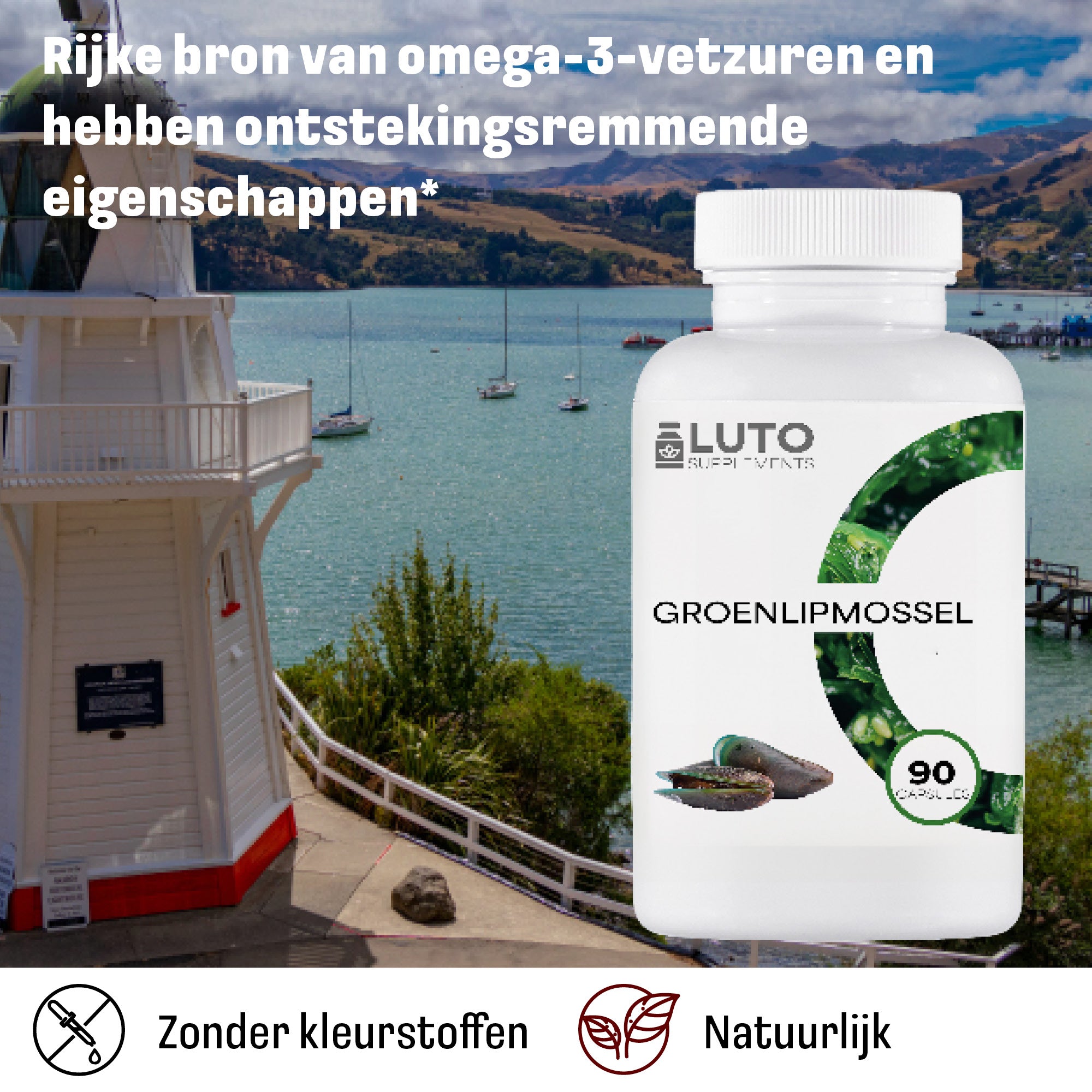 Groenlipmossel |rijk aan omega-3 | 90 capsules | LUTO Supplements