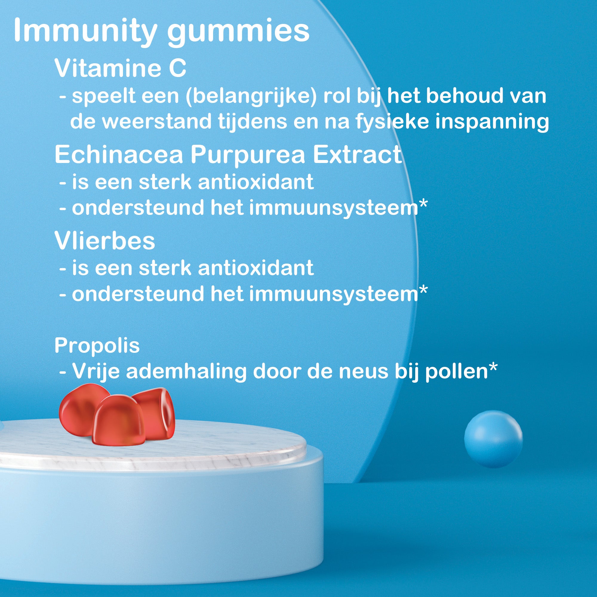 Luto Supplements Immunity Gummies | Vitamine C, Echinacea, Vlierbes, Propolis | Vegan Weerstandsondersteuning | 90 Gummies
