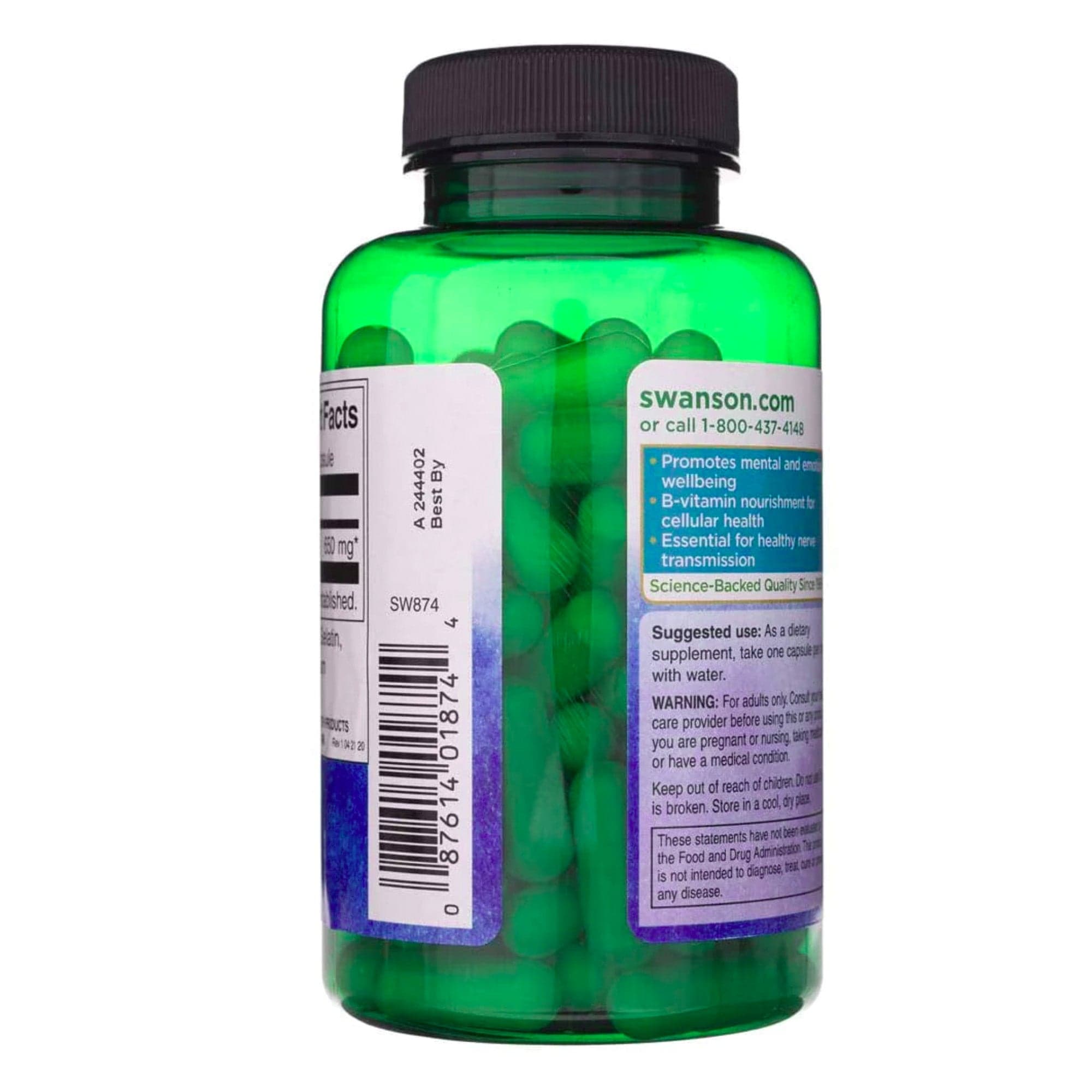 Inositol | 650 mg per capsule | 100 capsules | Swanson