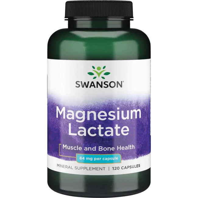 Swanson Magnesium Lactaat - 84 mg - 120 Capsules