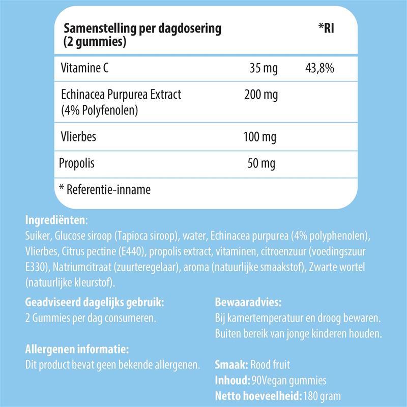 Immunity ingrediëntenlijst Luto Supplements