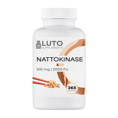 Nattokinase 100 mg 20.000 FU/g | 365 Capsules | LUTO Supplements