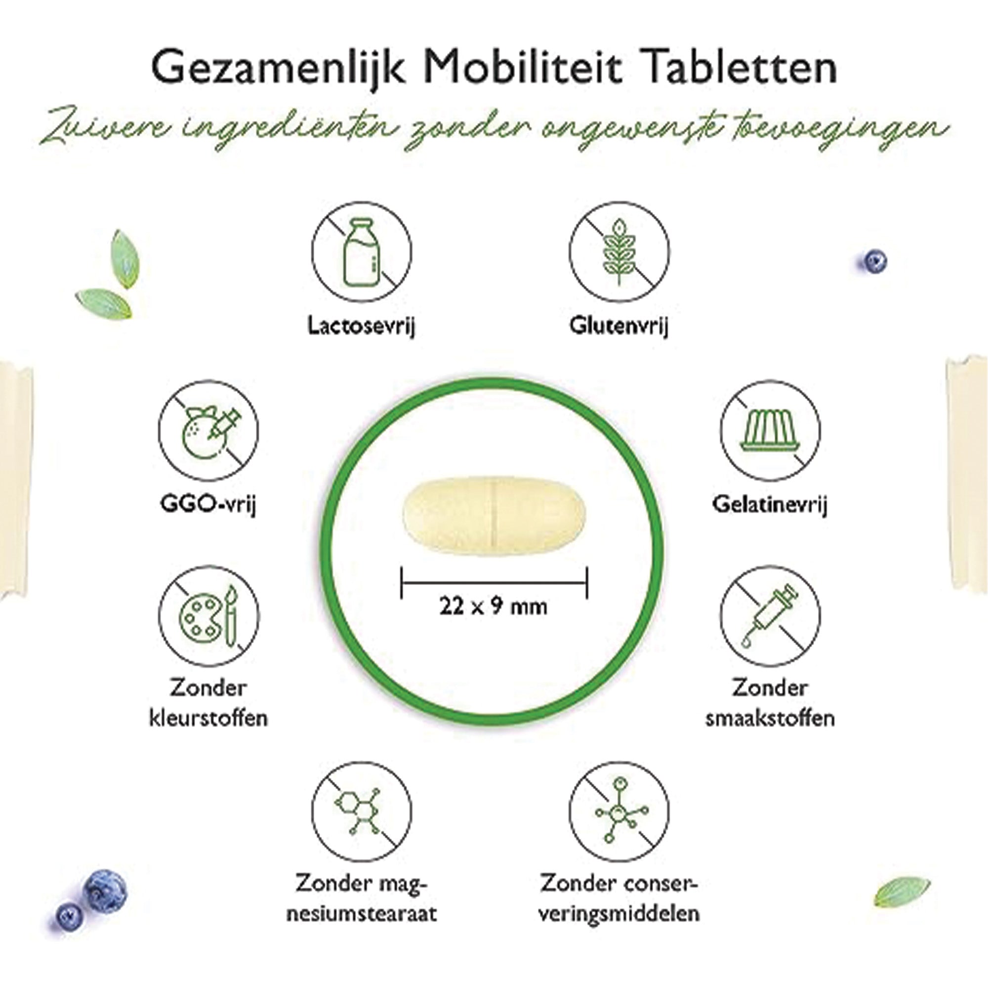 Gewricht Mobiliteit Tabletten | Hoog gedoseerd met 7 actieve ingrediënten: Glucosamine + Chondrotin + MSM + Hyaluronzuur + Collageen + Vitamine C + Zwarte Peper Extract | 120 Capsules | Vit4ever