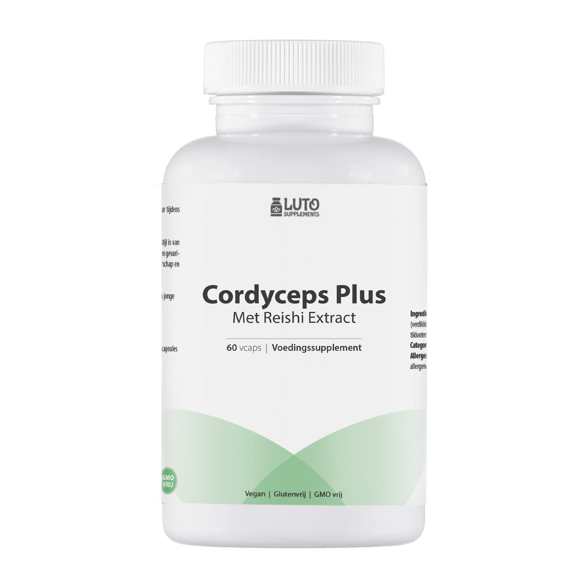 Cordyceps Sinensis Plus | Met Reishi & Silicium Extract | Paddenstoelen extract | 60 Vegetarische capsules | LUTO Supplements