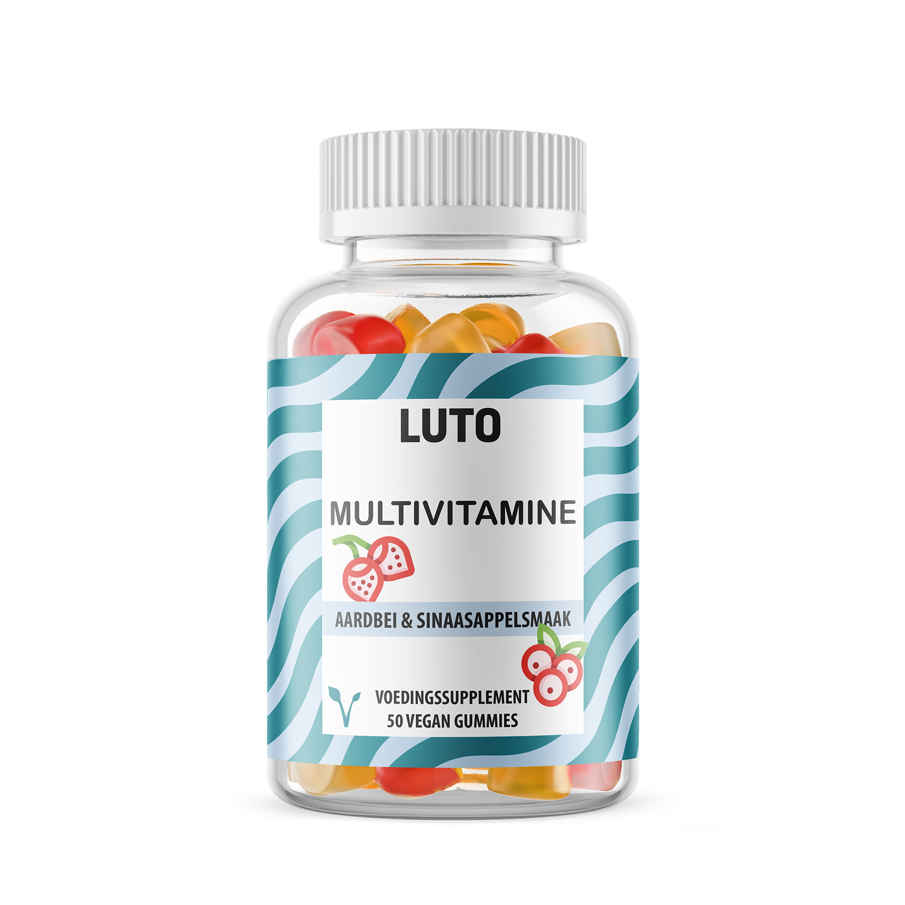 Luto Supplements Multivitamine Gummies | Vegan | Vitamines A, C, D, E & Mineralen | Rood Fruit & Sinaasappel | 50 Gummies
