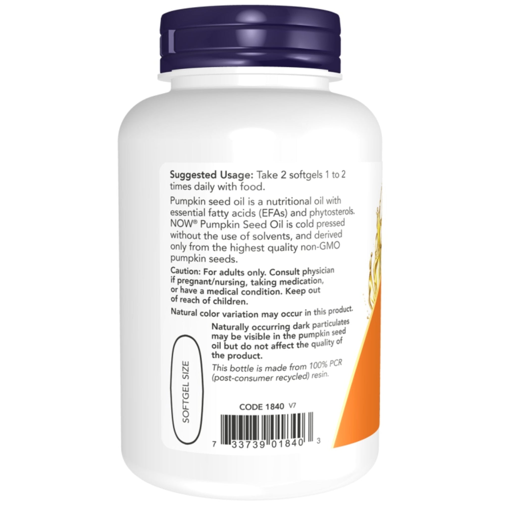 Pompoenzaadolie | 100 softgels | NOW Foods