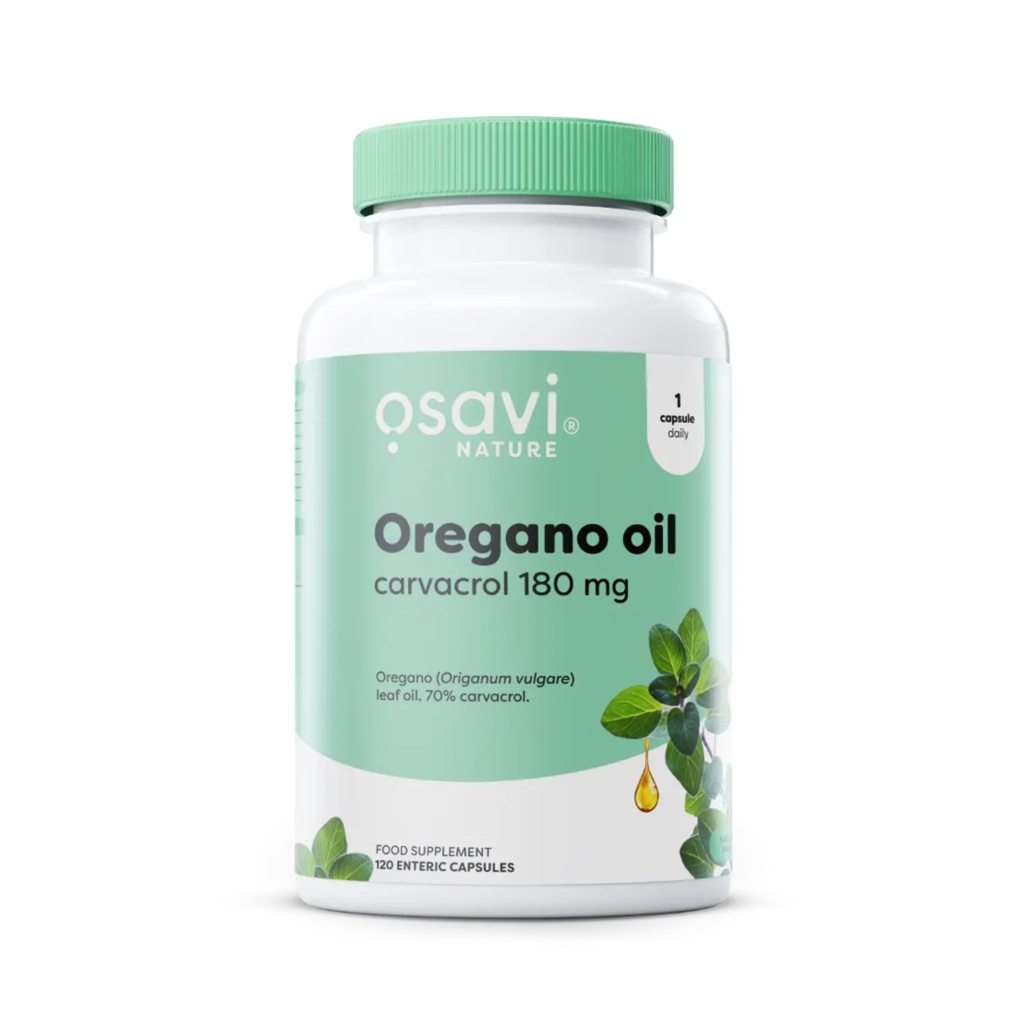 Oregano Olie – Carvacrol 180mg | 120 enterische capsules | Osavi