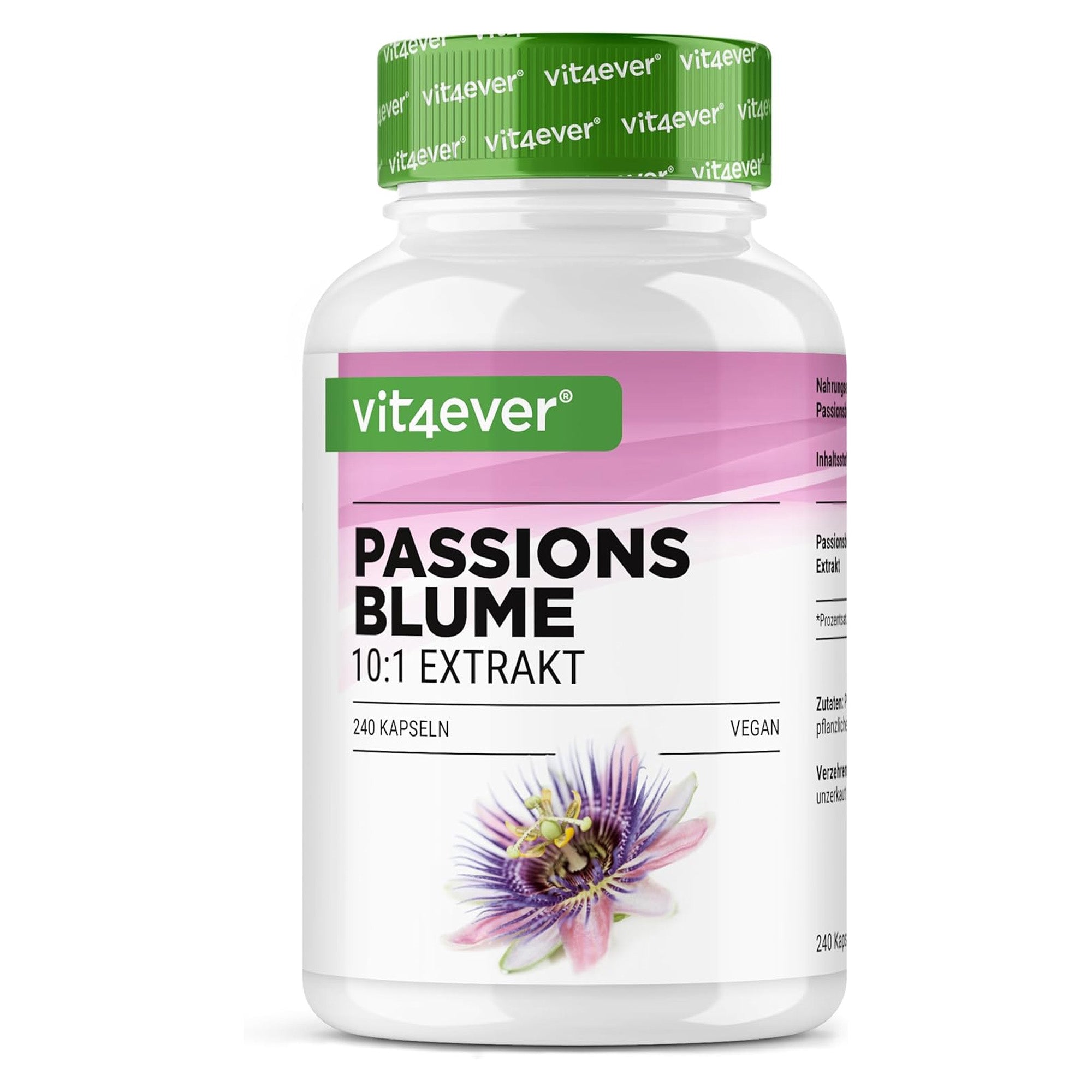 Vit4ever Passiebloemextract capsules 240 stuks - 100% vegan