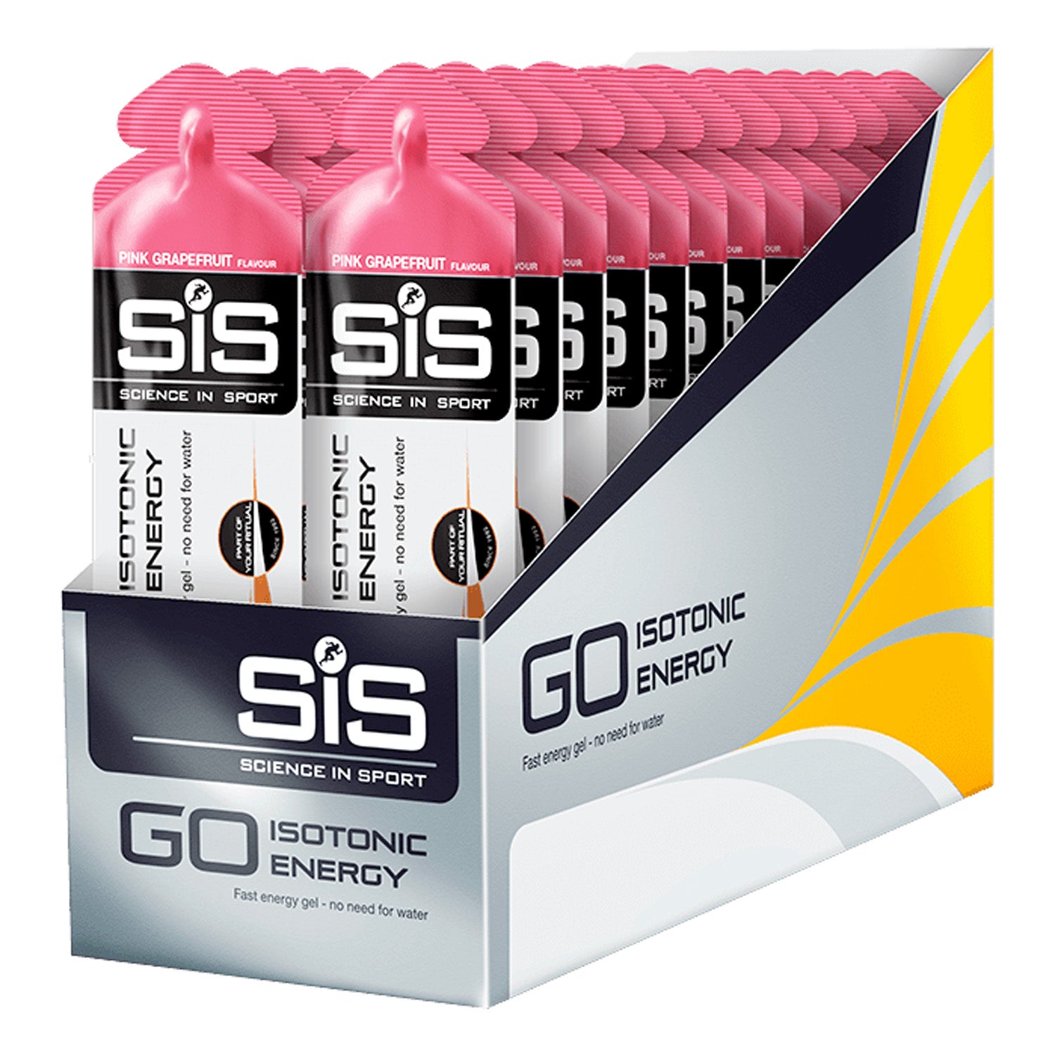 Pink grapefruit SiS Go Isotonic Energy Gel 30 pack