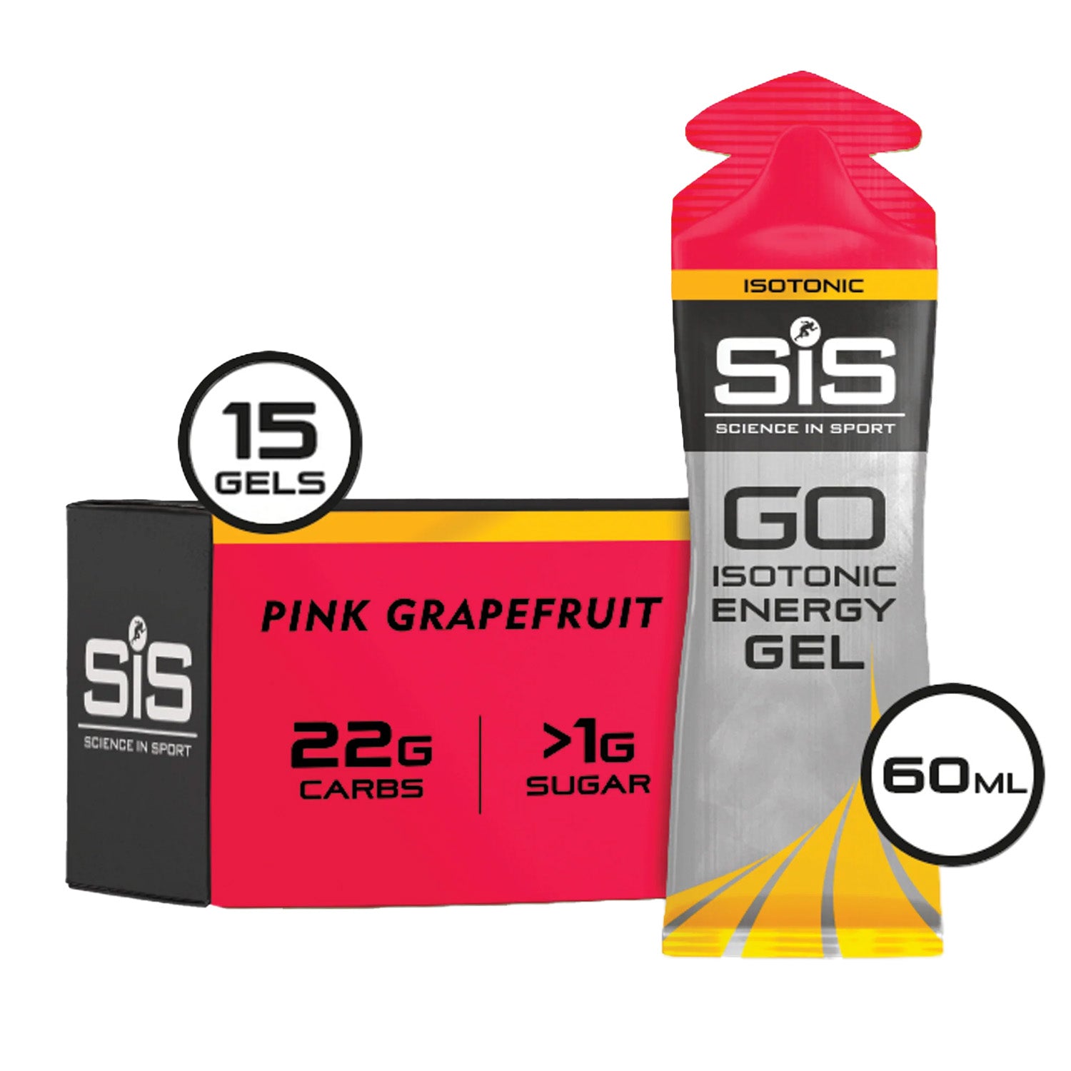 SiS Go Isotonic Energy Gel pink grapefruit 15 pack