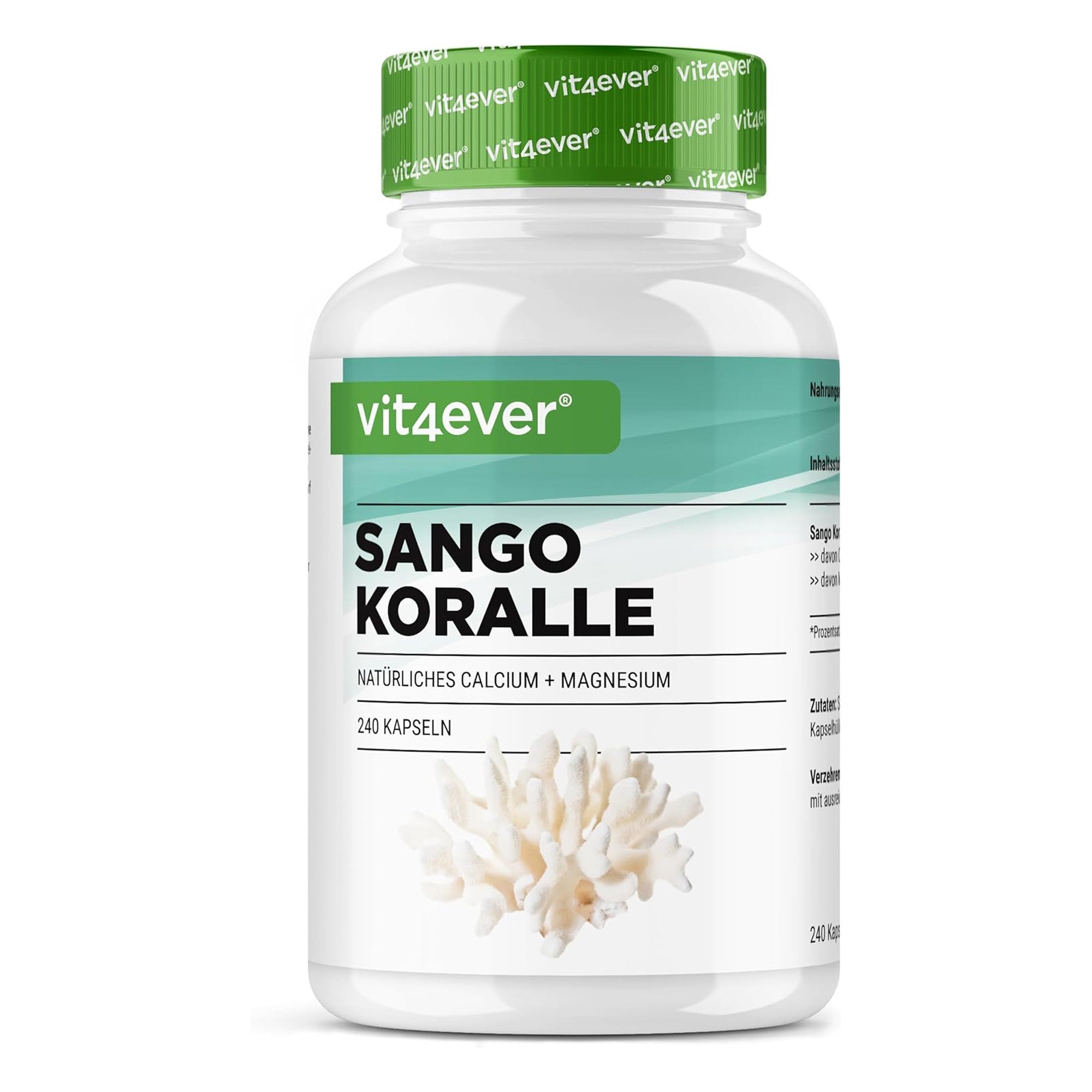 Sango Zeekoraal | 180 capsules (2 maanden) | Natuurlijke bron van calcium (20%) & magnesium (10%) | Vit4ever