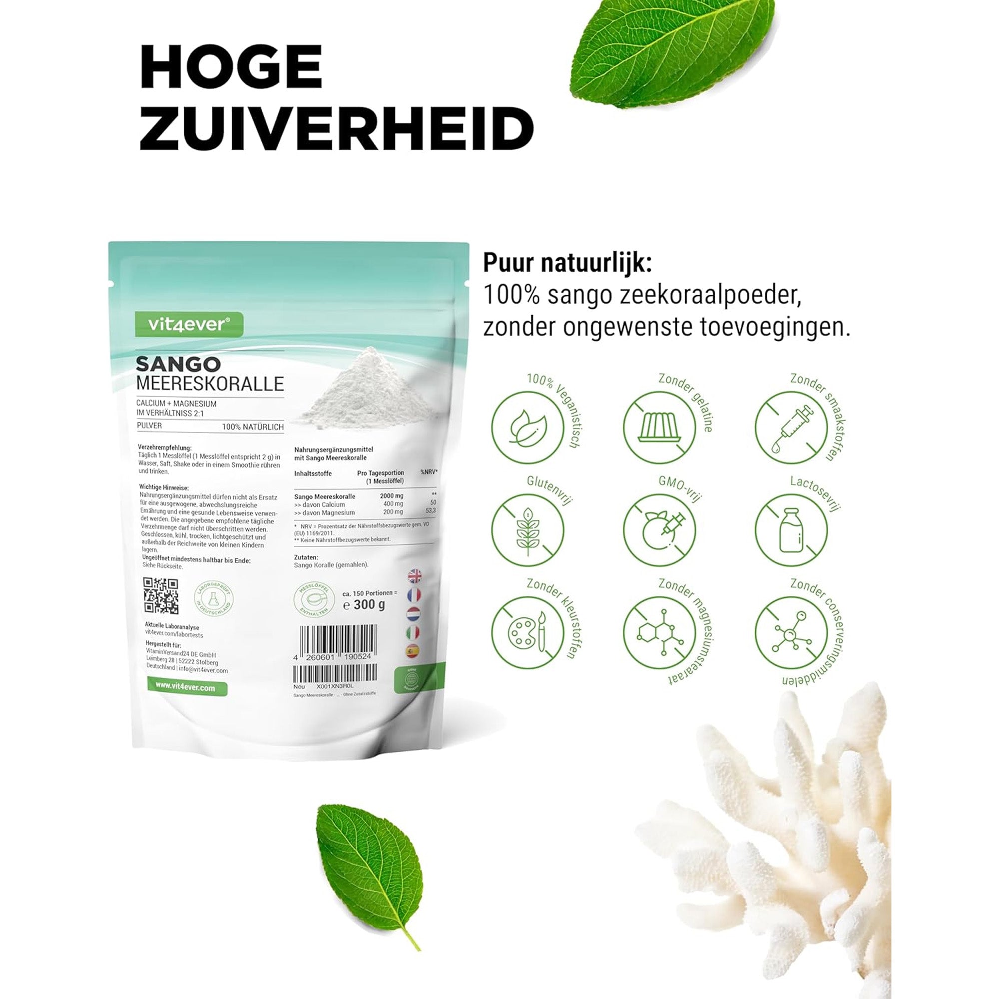 hoogwaardige sango zeekoraal supplement voor botgezondheid