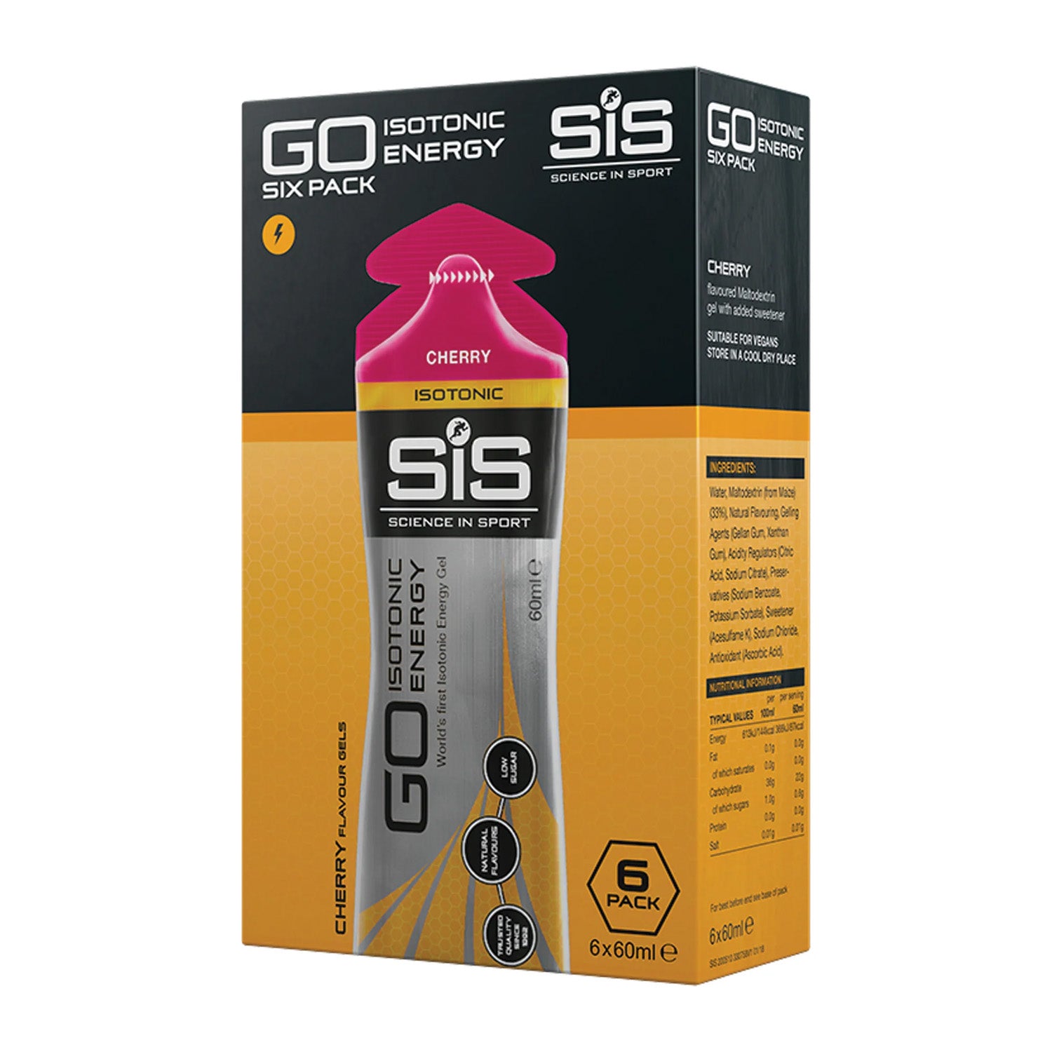 SiS Go Isotonic Energy Gel 6 pack cherry