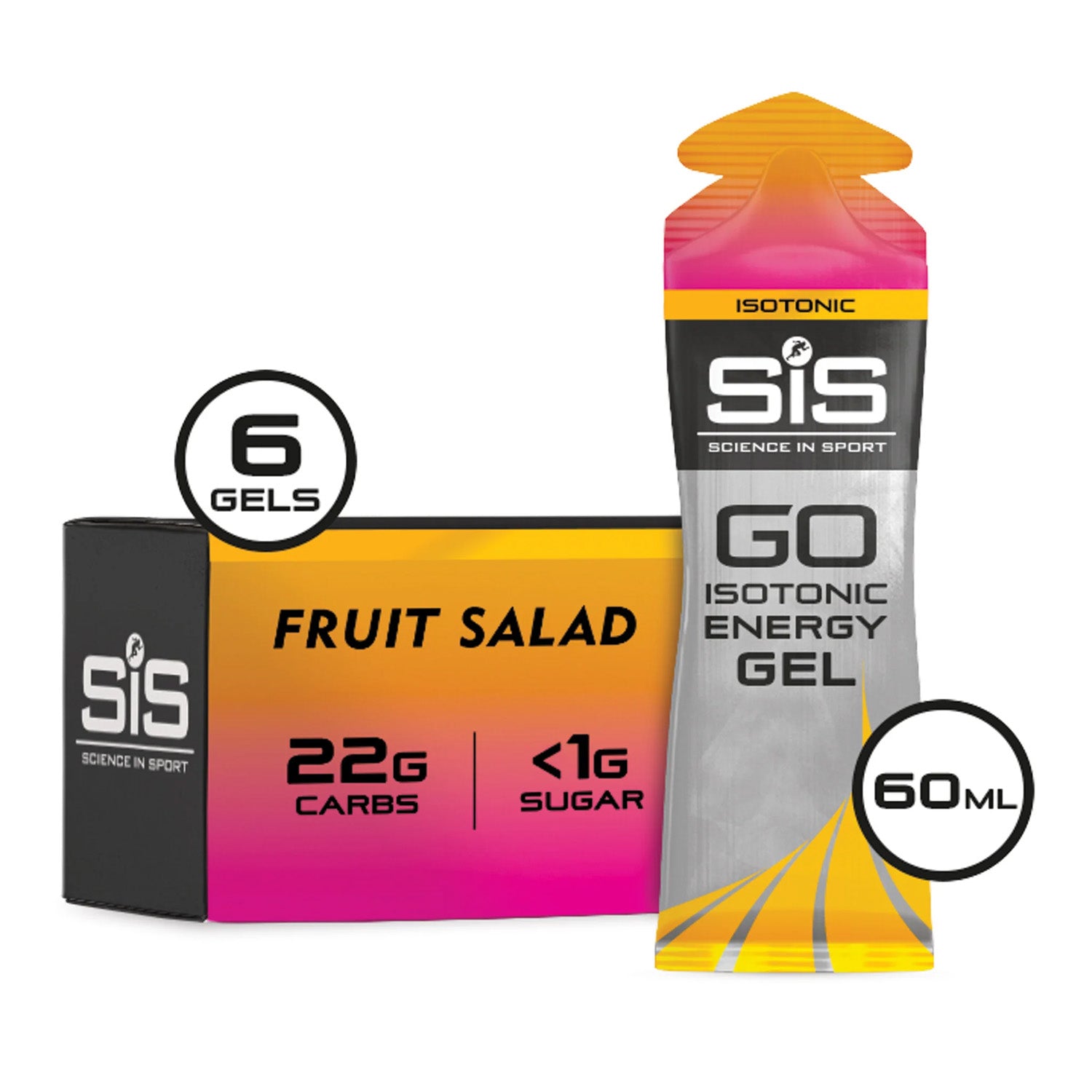 Fruit salad 6 pack SiS Go Isotonic Energy Gel 