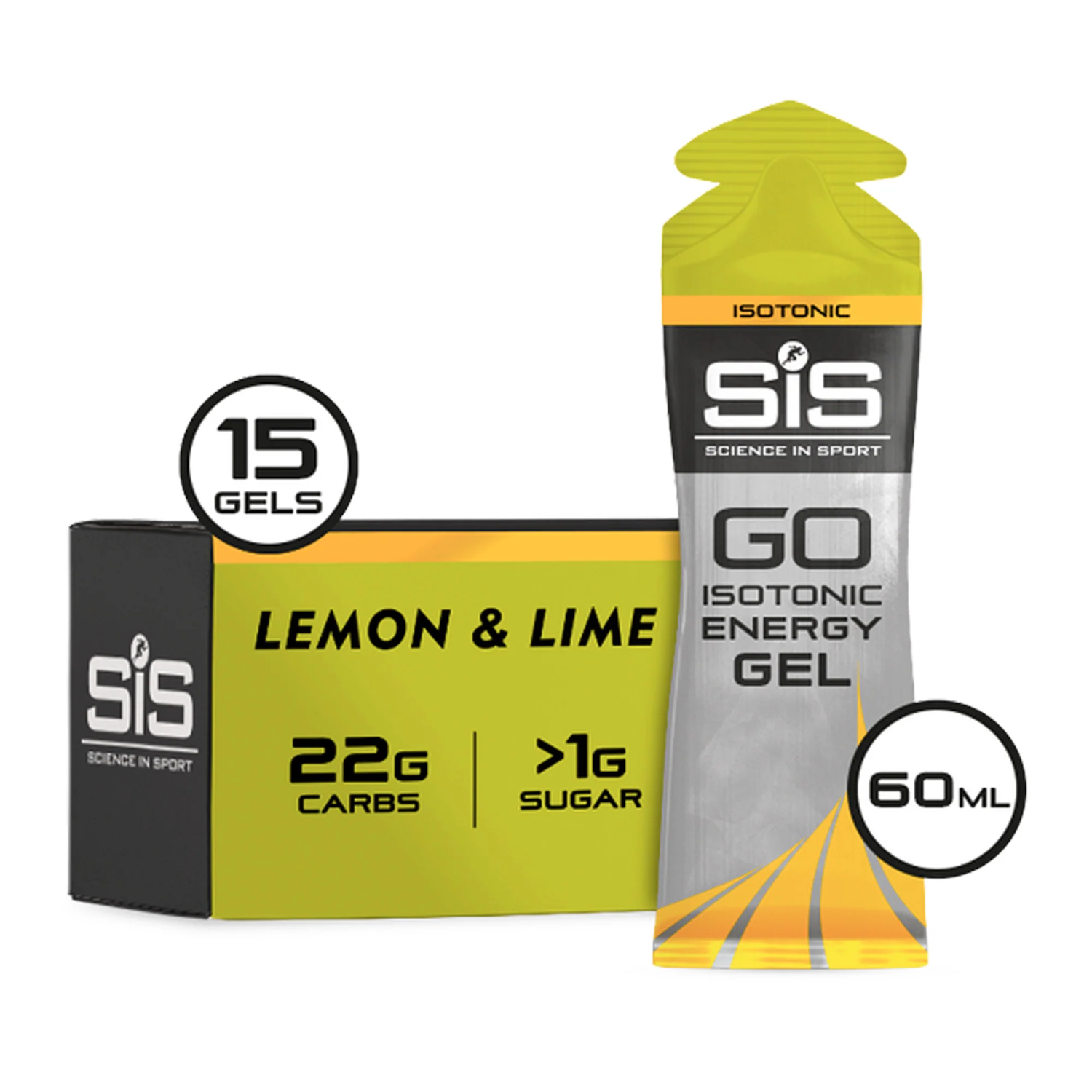 15 pack sis go energy gel lemon lime