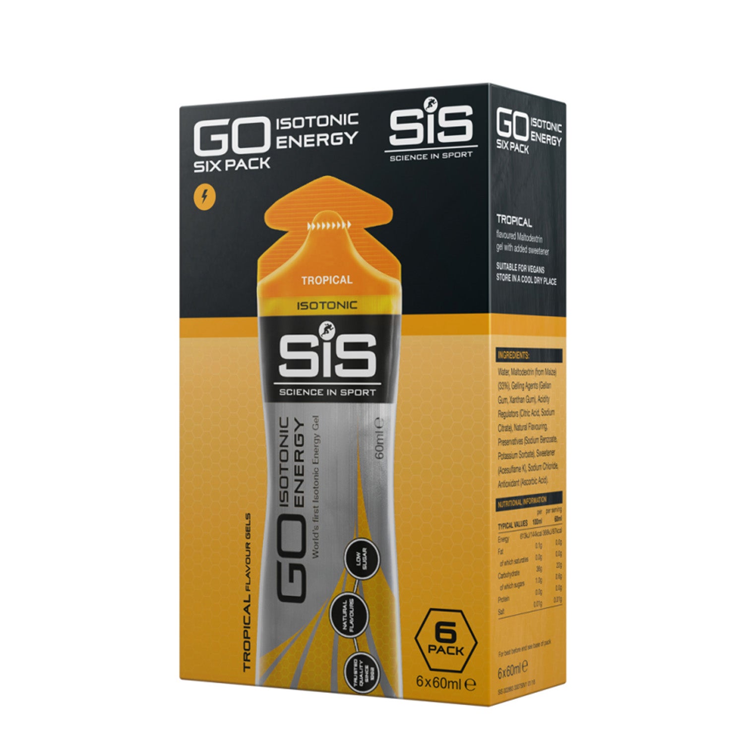 6 pack energie gel van SIS