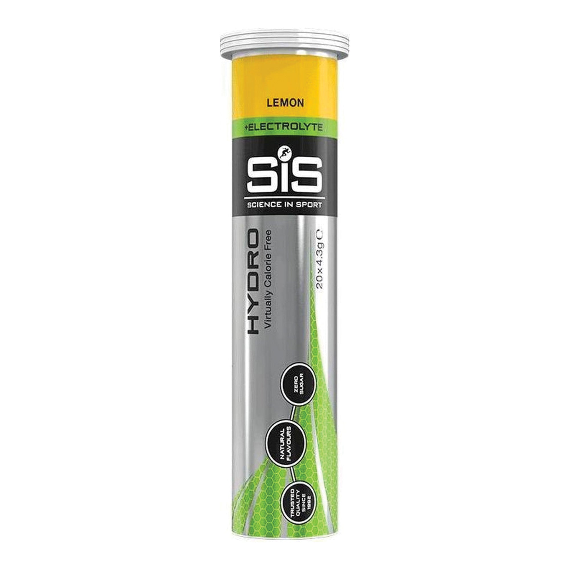Science in Sport | SIS Go Hydro Bruistabletten | 300mg Elektrolyten | Lemon Smaak | 20 Tabletten per verpakking
