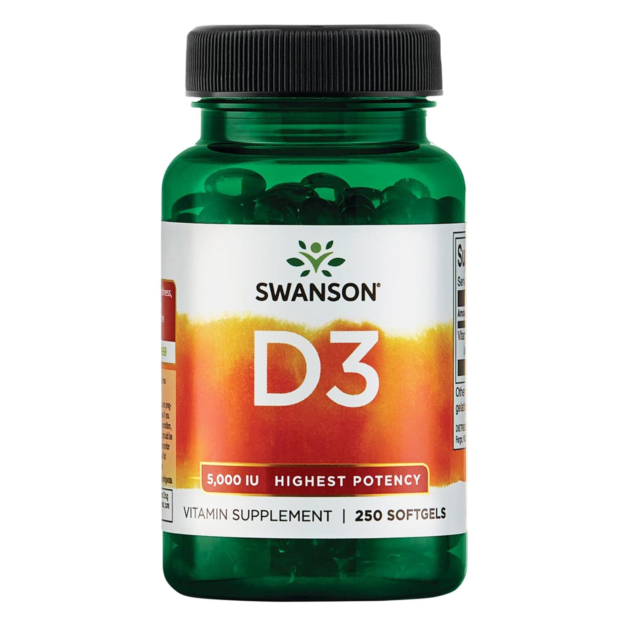 Vitamine D3 5.0000 IU | hoog gedoseerd | 250 softgels | Swanson