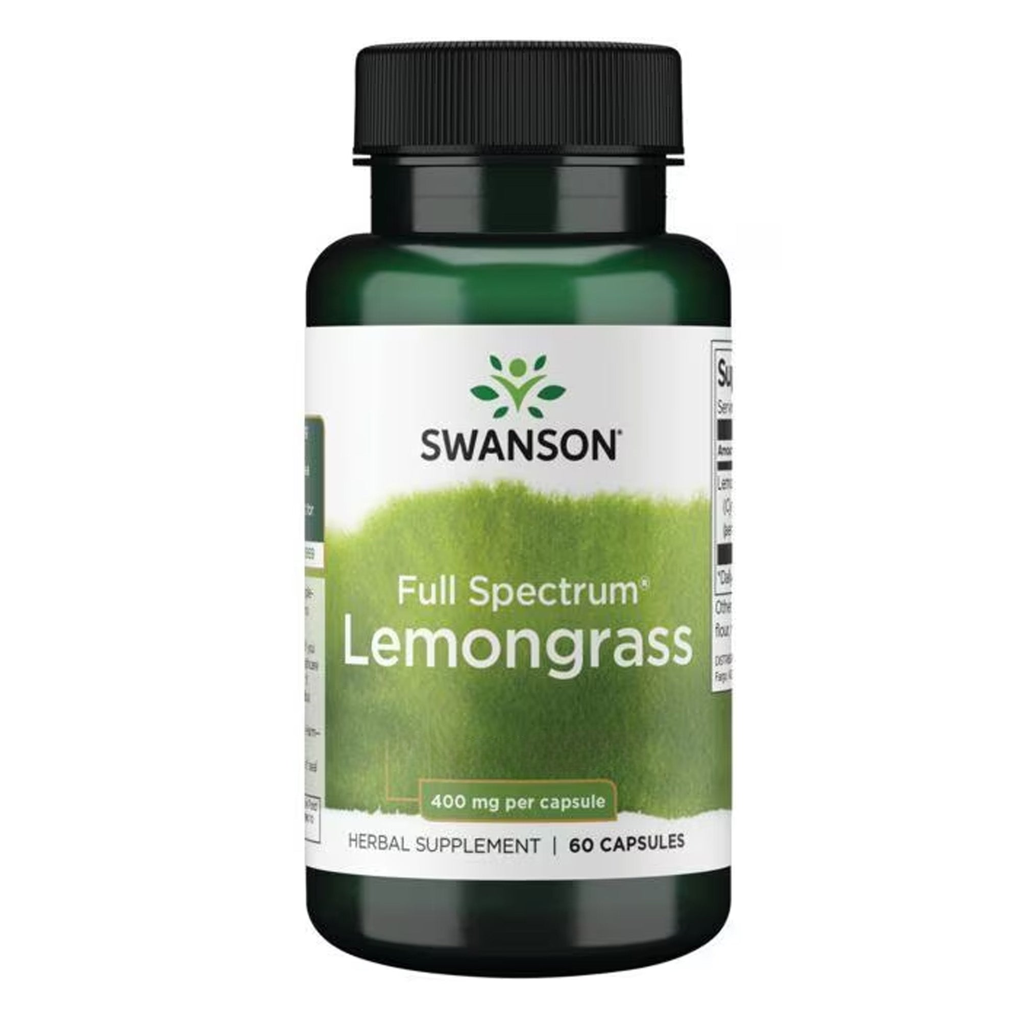 Swanson | Full Spectrum Lemongrass / Citroengras (Cymbopogon citratus) | 400mg | 60 Capsules