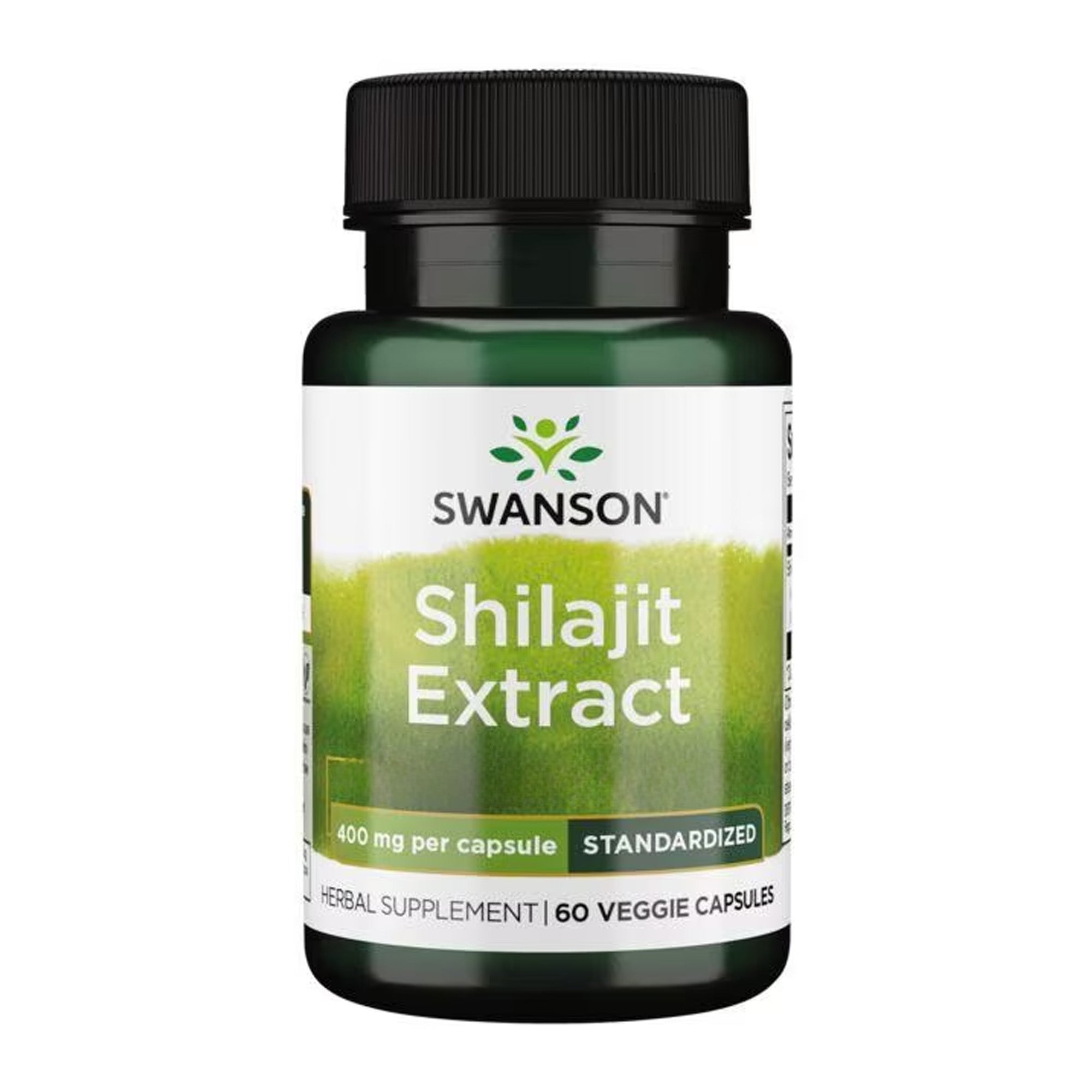 Swanson | Shilajit Extract (asfaltum) | Gestandaardiseerd op 5% fulvinezuur | 400mg | 60 Vegetarische Capsules