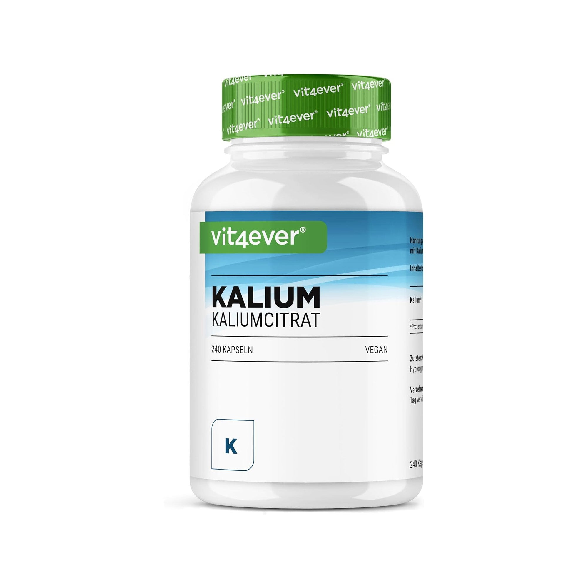 Vit4ever kaliumcitraat capsules - hooggedoseerd kaliumsupplement