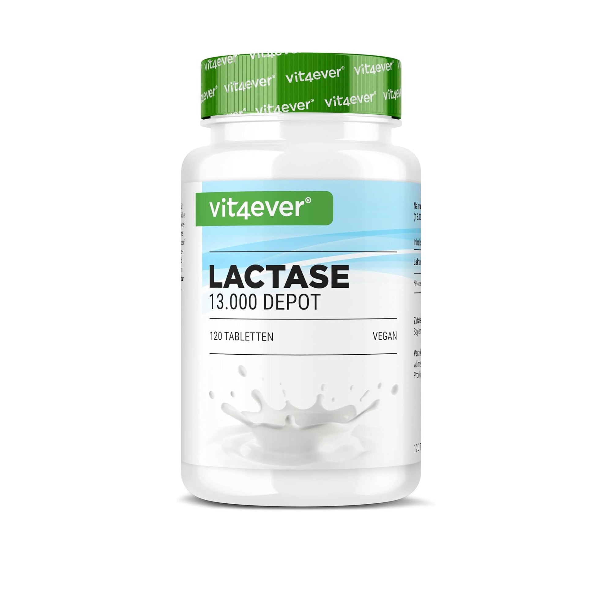 Lactase Supplementen 7.000, 13.000 en 22.000 FCC | 120 en 365 tabletten | Vit4ever