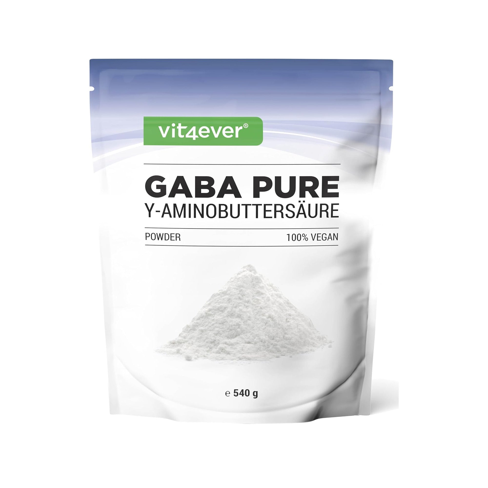 GABA Pure | 540 g zuiver poeder zonder toevoegingen | laboratoriumgetest | 100% gamma-aminoboterzuur | 180 porties | veganistisch | Vit4ever