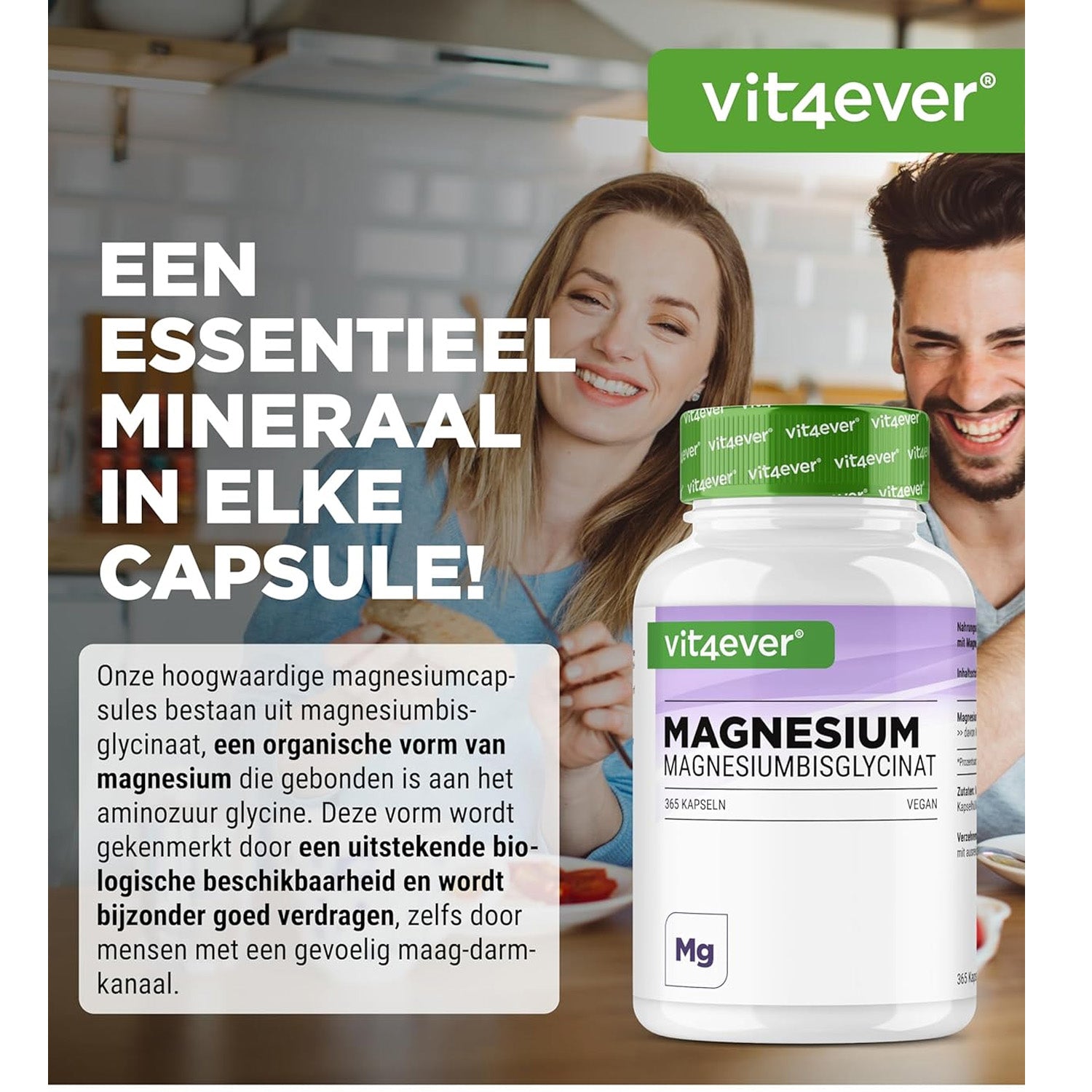 Magnesium Bisglycinaat  |  Vit4ever