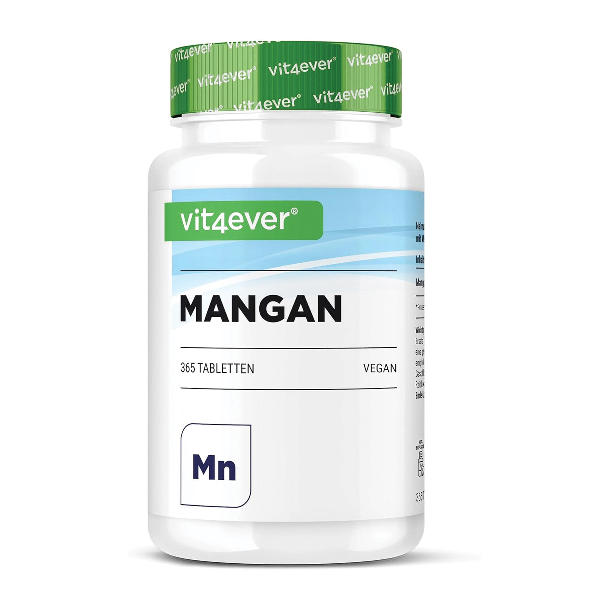 Mangaan | 10mg | 365 tabletten | Mangaan bisglycinaat | Vit4ever