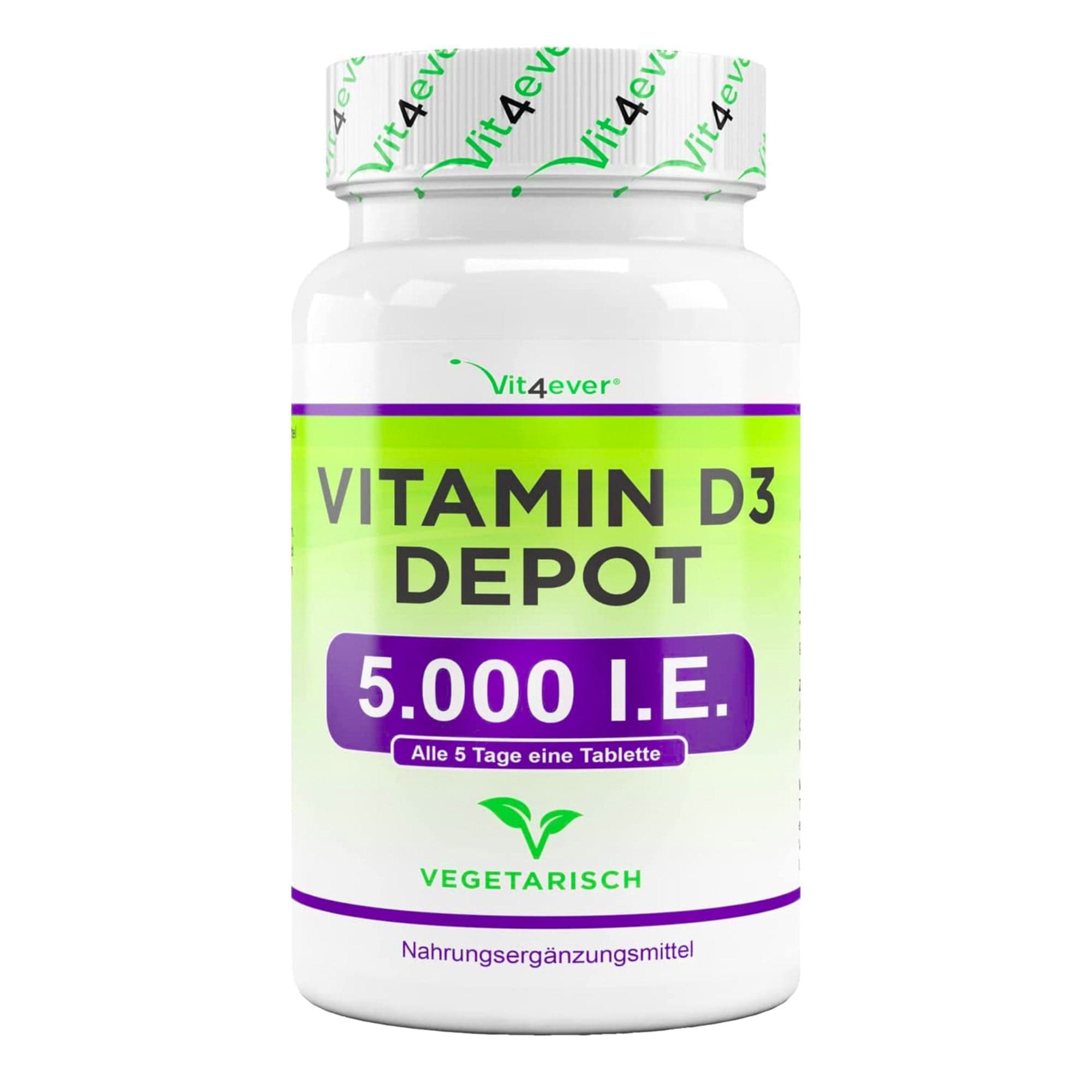 Vitamine D3 5.000IE | 5.000 I.E. | 500 tabletten | vit4ever