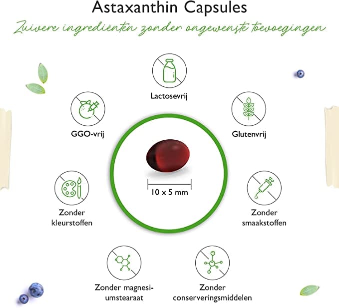 Astaxanthine capsules zonder toevoegingen