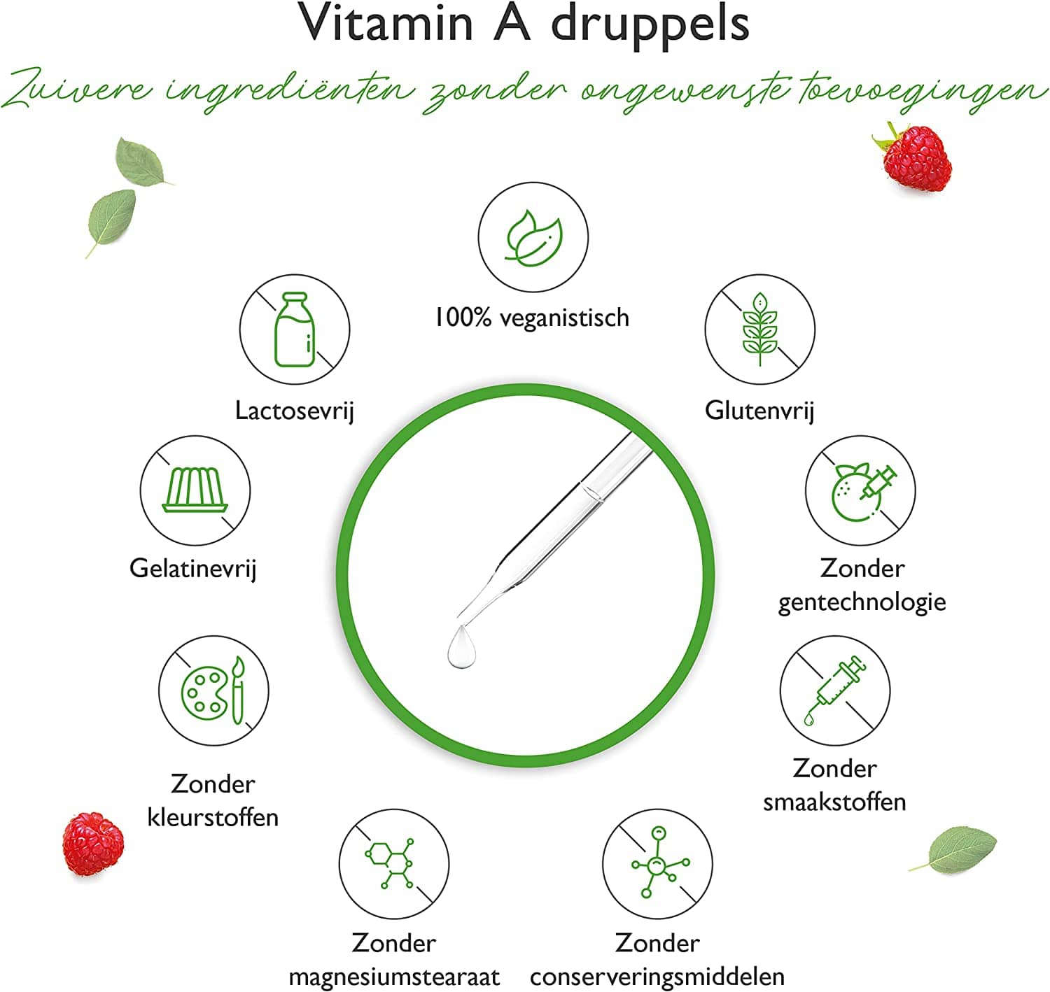 Vitamine A | 2380 Druppes | 70ml | vitamine A ester (retinyl palmitaat) | Zonder Alcohol | Vit4ever