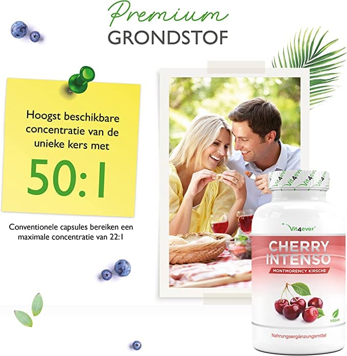 Cherry Intenso | 180 capsules | 550 mg extract | vegan | Vit4ever