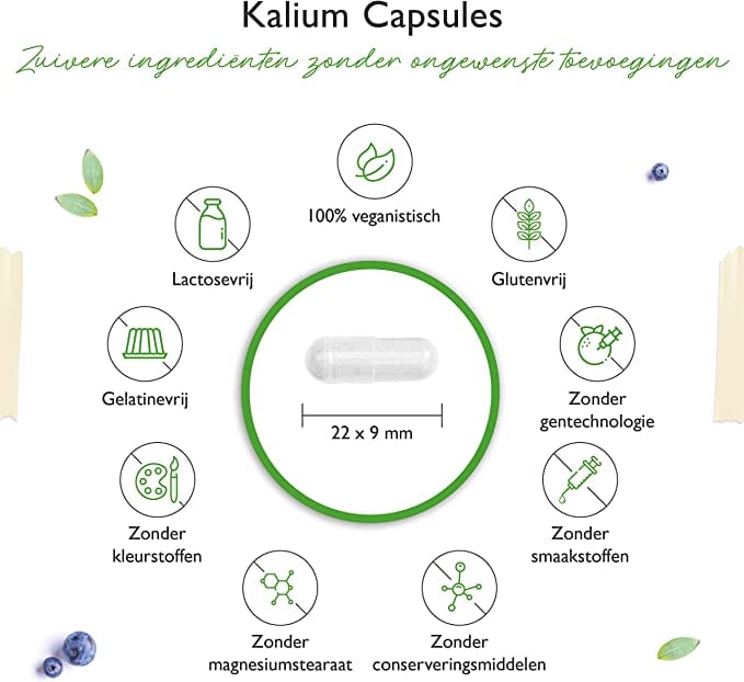 Kalium | Vegan Kaliciumcitraat | 800mg | 240 Capsules | Vit4ever