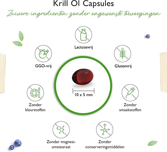 krillolie Omega 3 | 1000mg | EPA + DHA + Astaxanthine | 120 Capsules | Vit4ever